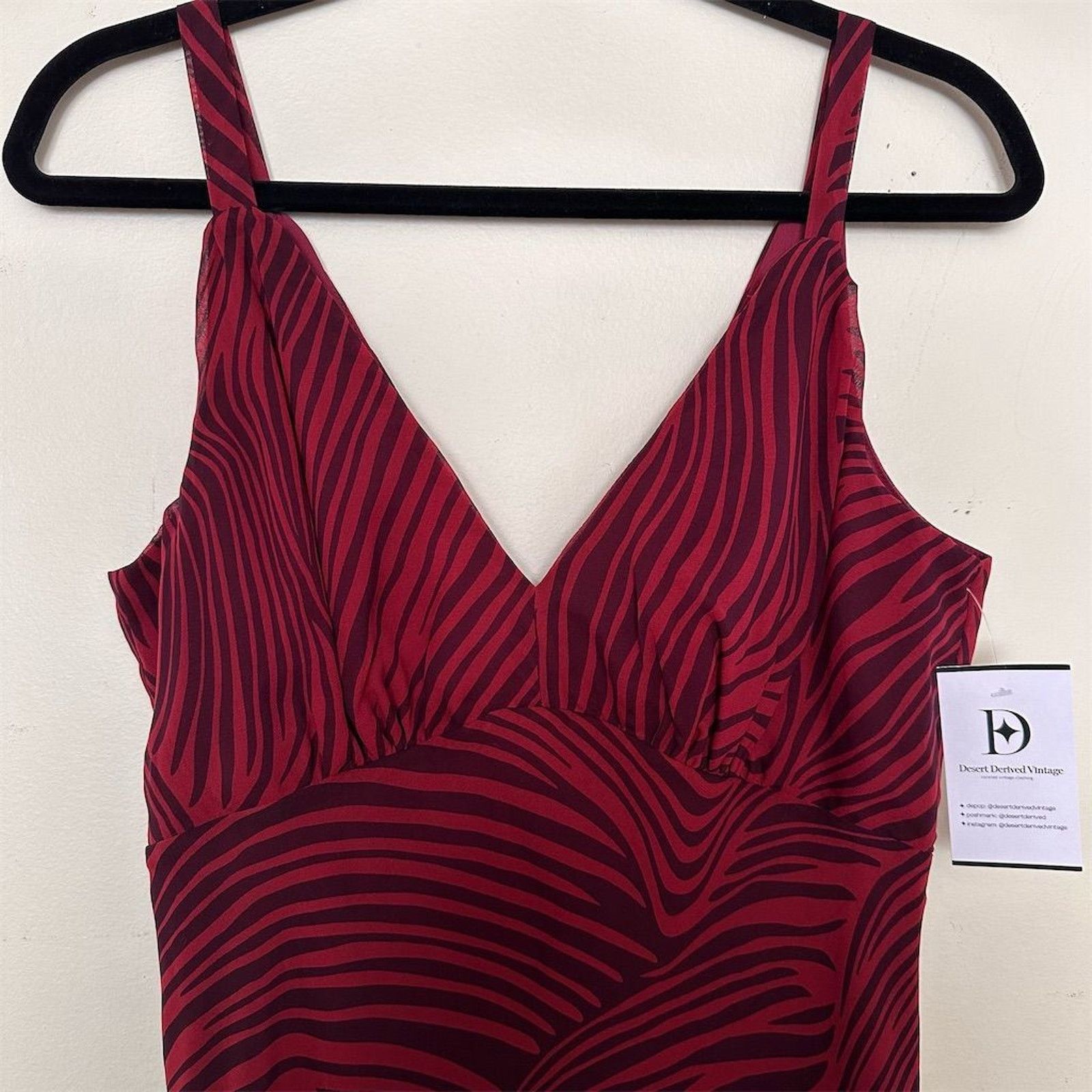 Other THE FIFTH LABEL Red Zebra Striped Midi Tango Dress Size 6 Size M / US 6-8 / IT 42-44 - 12 Thumbnail