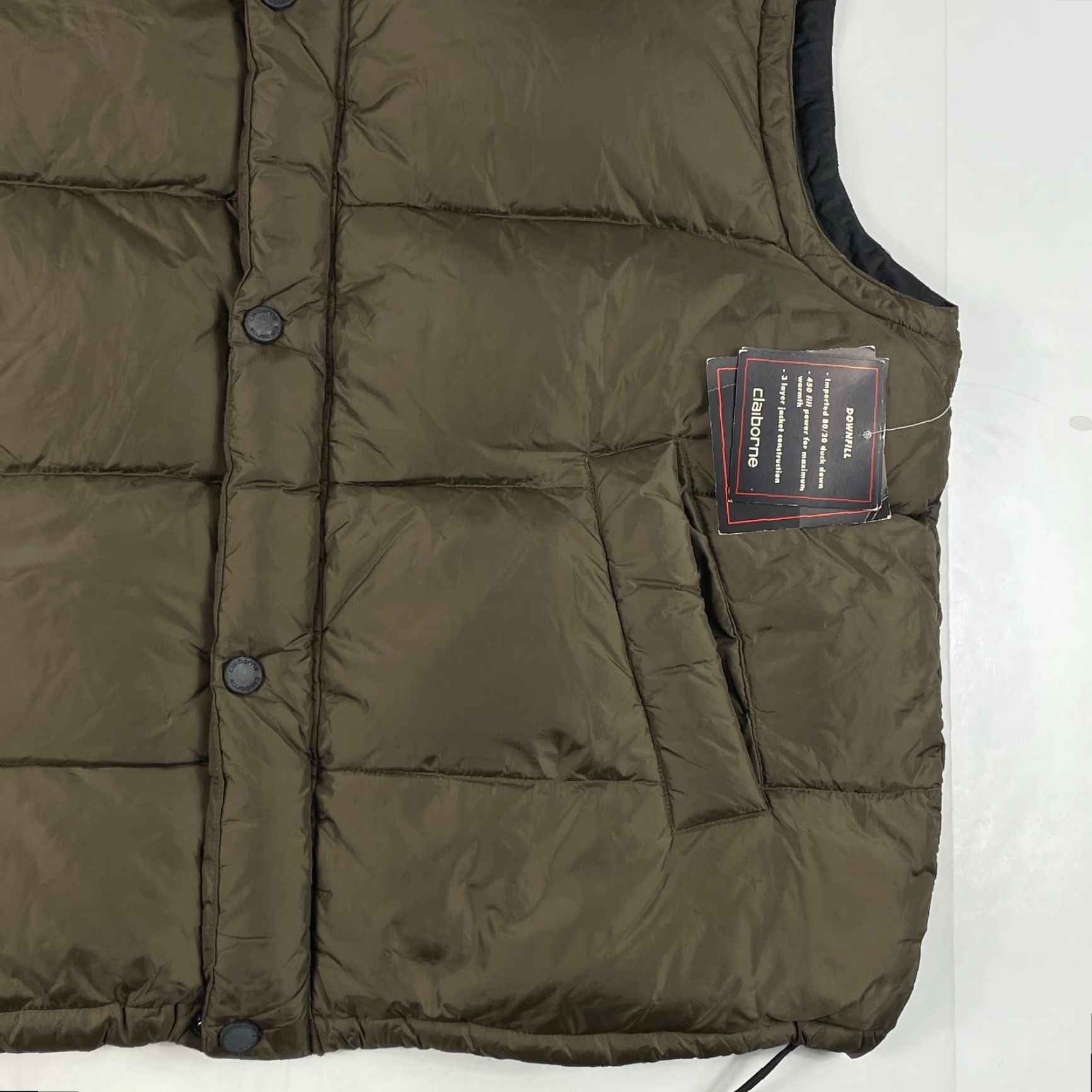 Liz Claiborne Claiborne Vest Mens XL Brown Down Puffer Full Zip Outdoor Hiking Skiing Camp Casual Workwear Womens? Size US XL / EU 56 / 4 - 4 Thumbnail