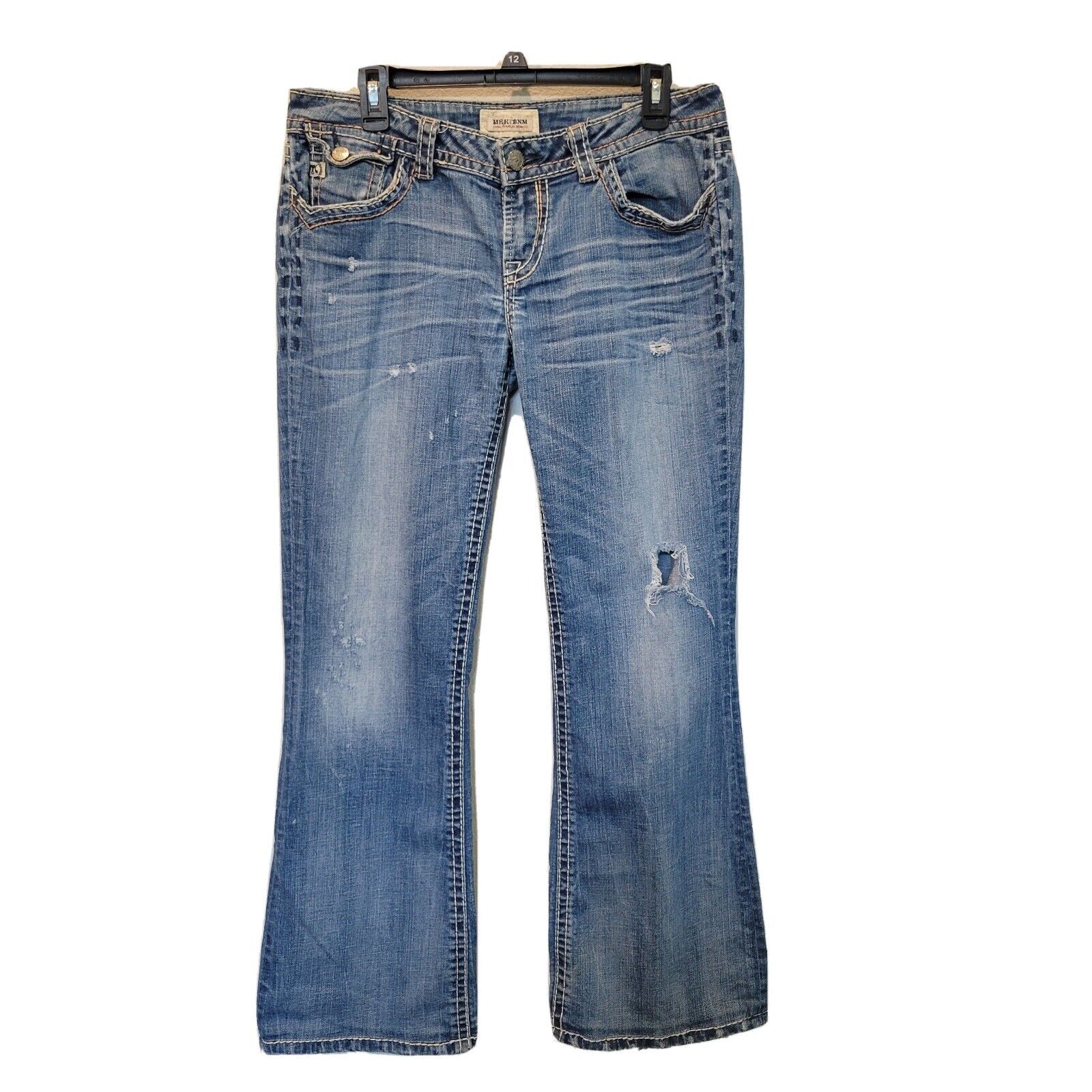 MEK Mek Denin Buckle Jeans Womens Size 30 x 32 Basti Bootcut Size 30" / US 8 / IT 44 - 1 Thumbnail