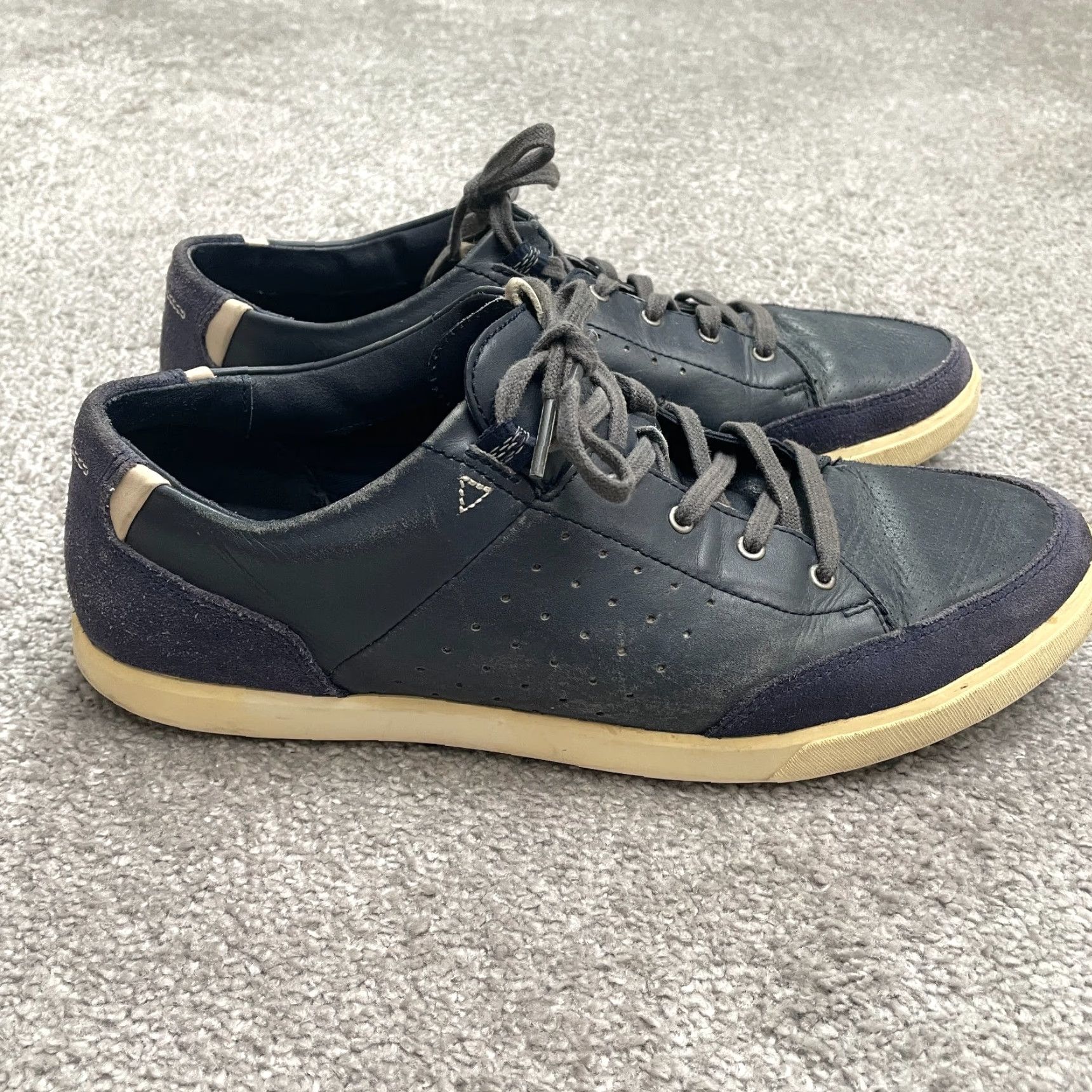 Cole Haan Cole Haan Grand OS Leather Sneaker Mens 10M Navy Blue Lace Up Low Top Size US M / EU 48-50 / 2 - 4 Thumbnail