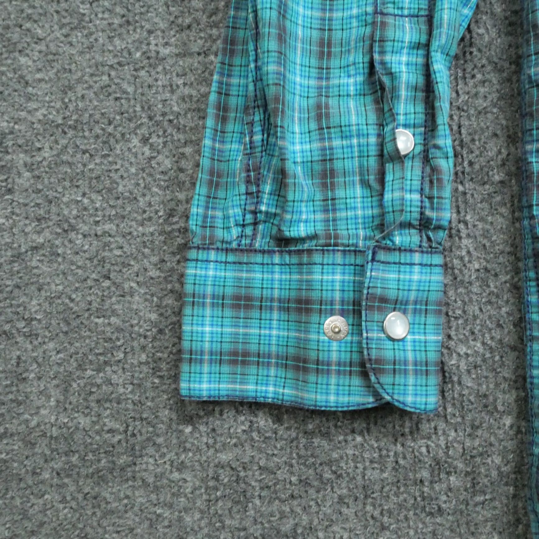 Vintage Panhandle Slim Shirt Mens XL Blue Plaid Pearl Snap Western Country Shirt Size US XL / EU 56 / 4 - 4 Thumbnail