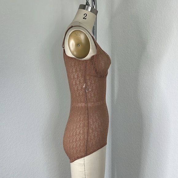 Dior RARE Dior Vintage Kardashian Nude Sheer Monogram Bodysuit 50 Size ONE SIZE - 11 Thumbnail