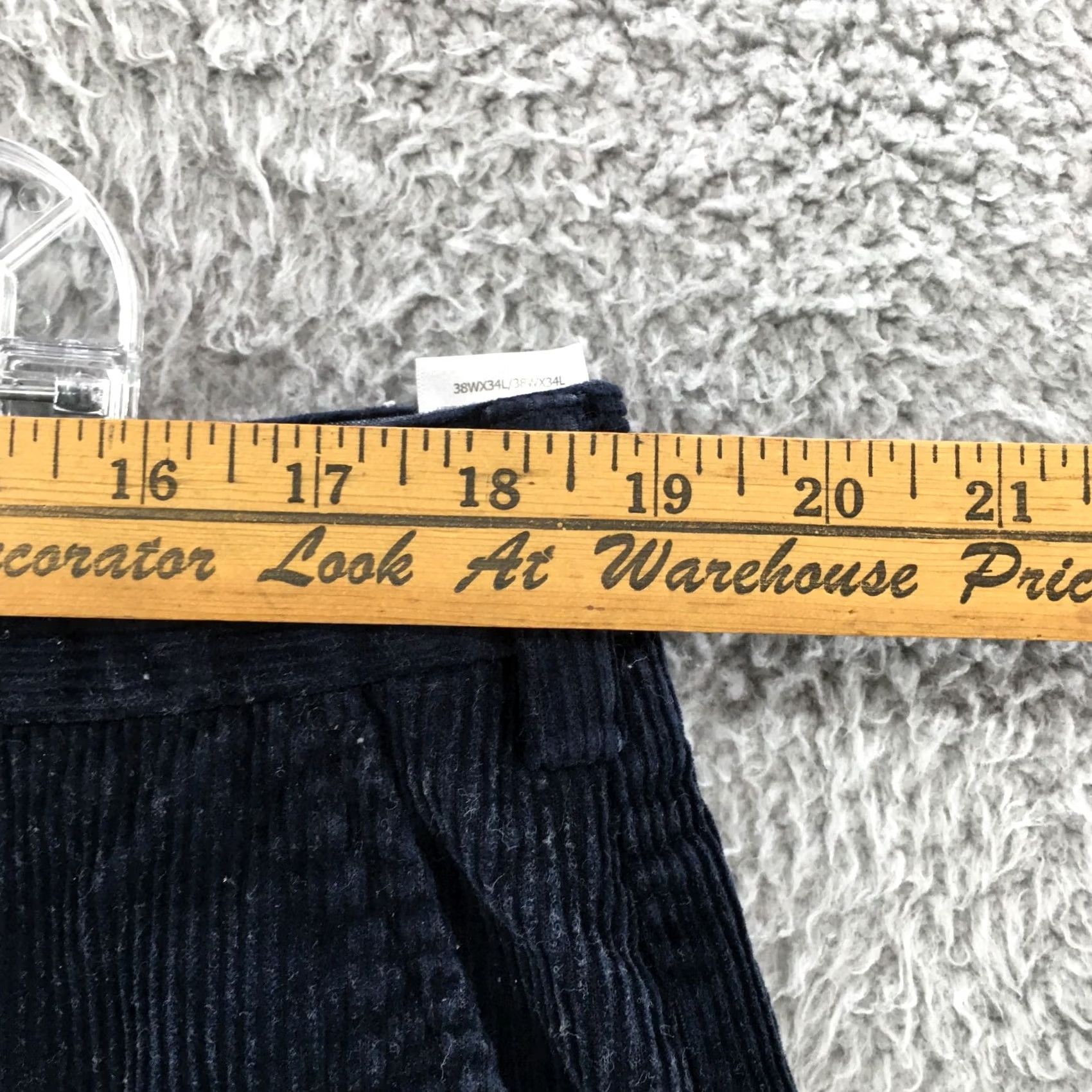Nautica Nautica Corduroy The Deck Pants Mens 38x34 Blue Classic Fit Zip Shirt Size US 38 / EU 54 - 5 Thumbnail
