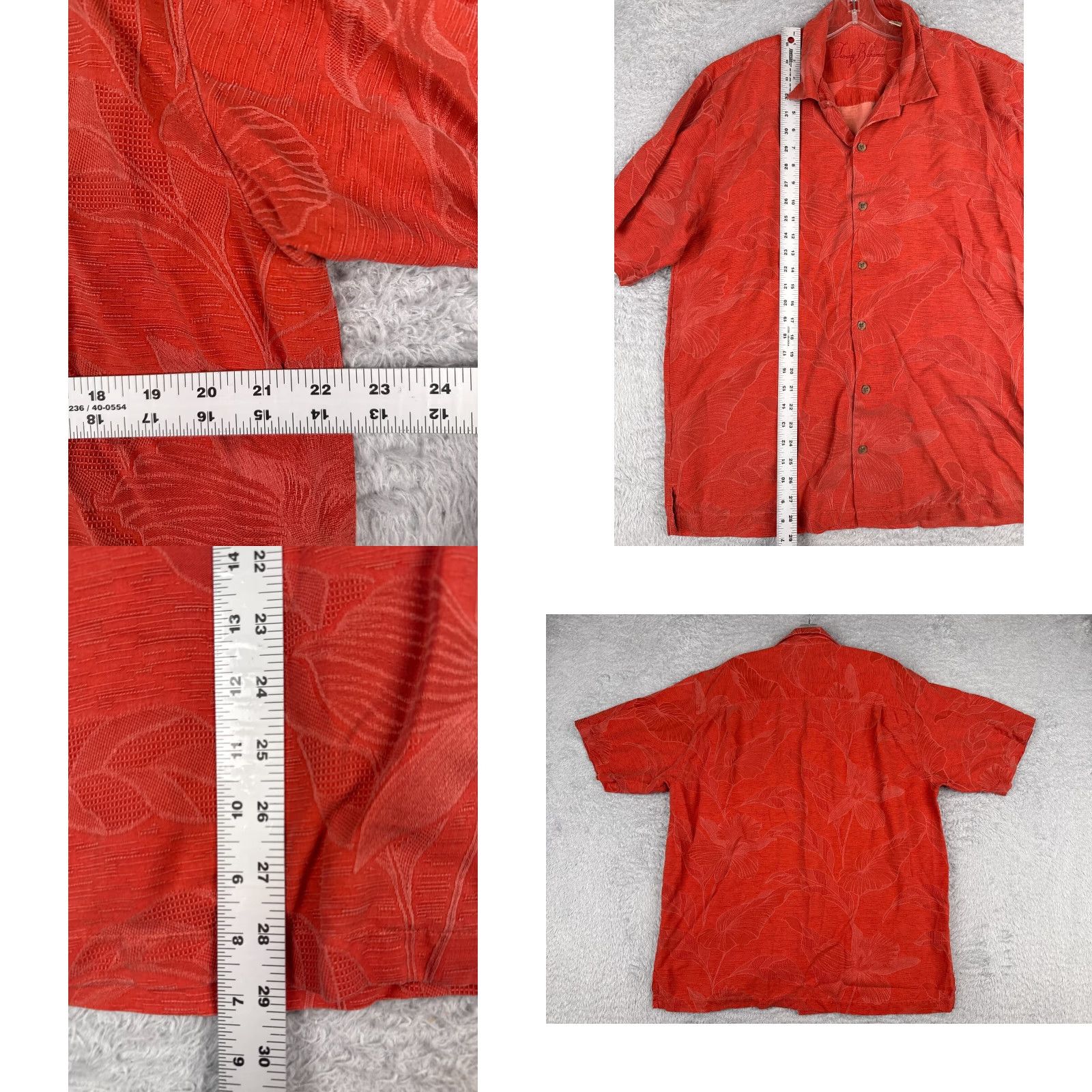 Tommy Bahama Tommy Bahama Shirt Men Large Red Floral Button Up Beach Resort Hawaiian Shirt Size US L / EU 52-54 / 3 - 8 Thumbnail