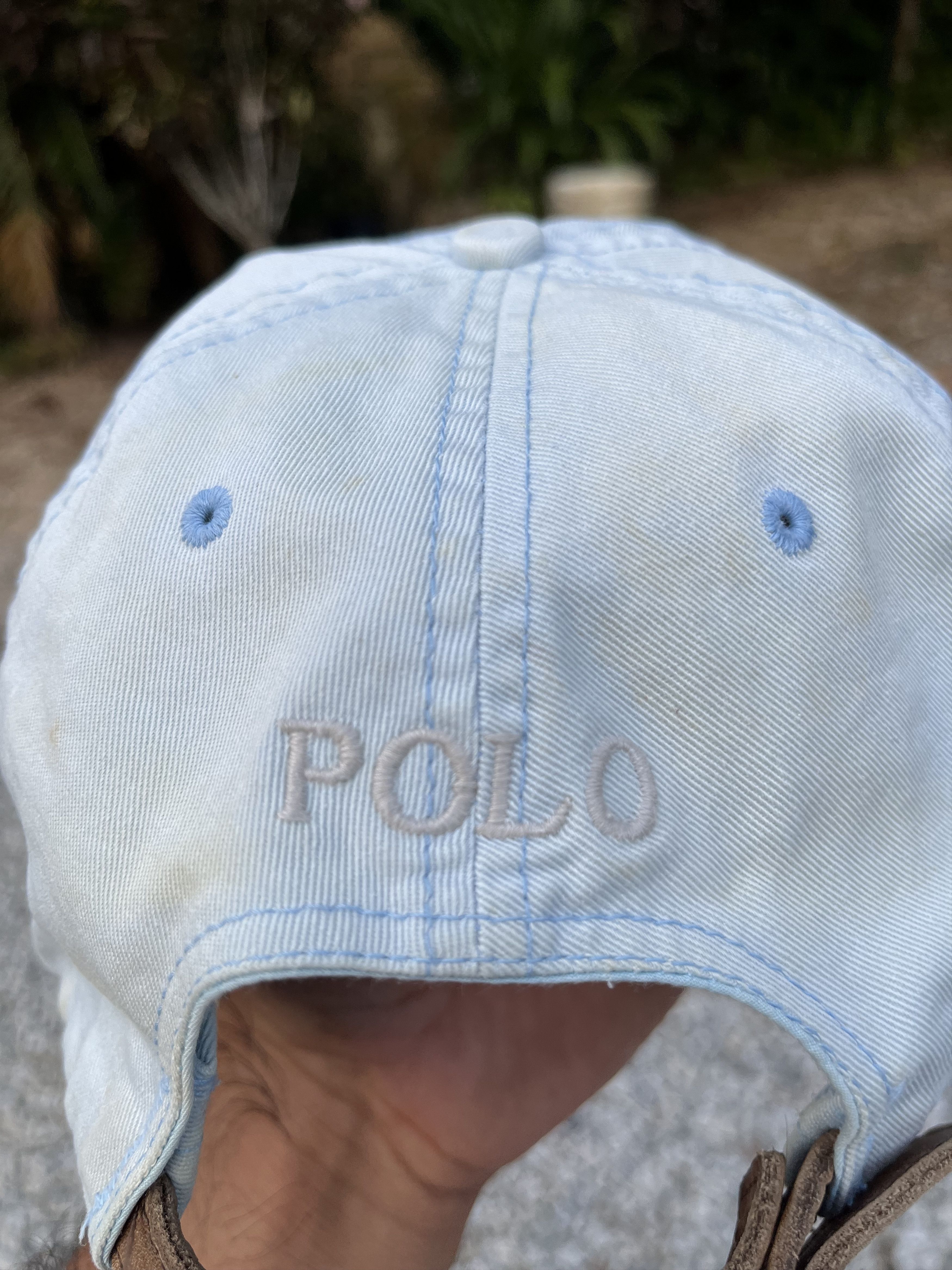 Polo Ralph Lauren × Vintage Vintage 90s Polo Ralph Lauren Sky Blue Designer style Size ONE SIZE - 6 Thumbnail