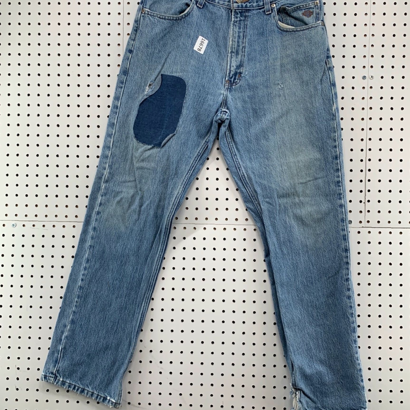 Harley Davidson VINTAGE Harley Davidson Motorcycle Jeans 33x30 Blue Straight Leg Mens Size US 33 - 6 Thumbnail