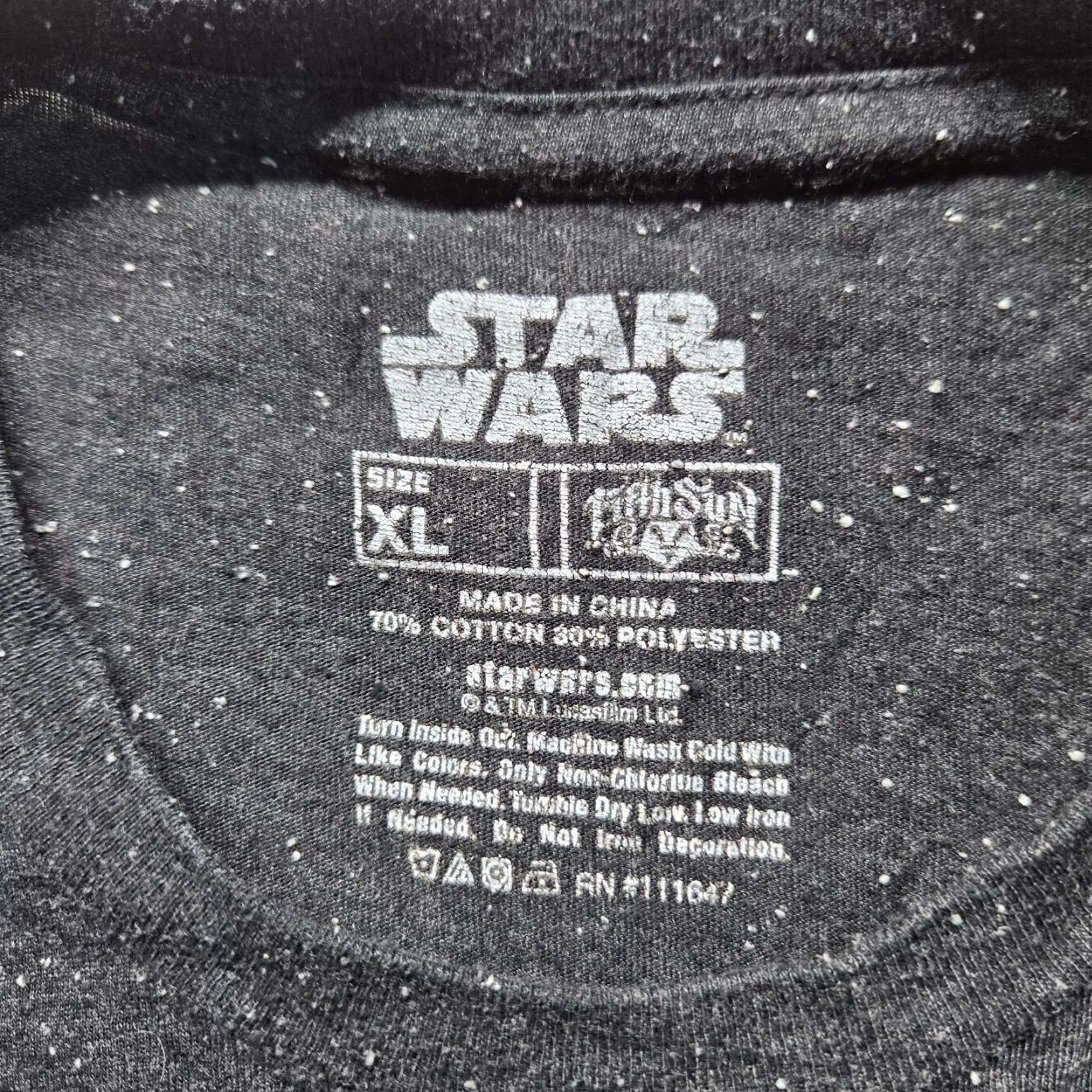 Star Wars STAR WARS Death Star Tee Shirt Short Sleeve Men XL Black Cotton Blend Crew Neck Graphic Tee Size US XL / EU 56 / 4 - 3 Thumbnail