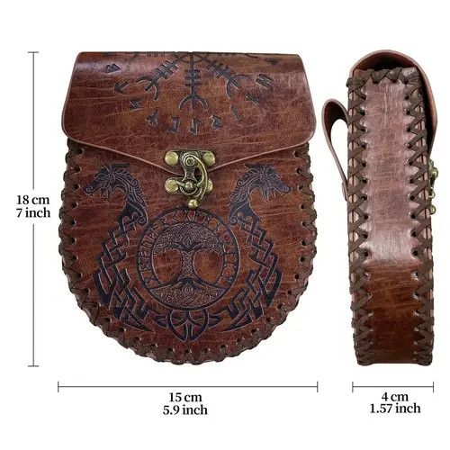 Japanese Brand × Leather Medieval Viking Money Pouch Bag Size ONE SIZE - 3 Thumbnail