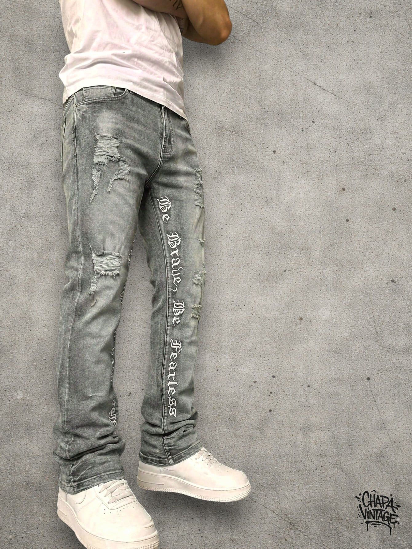 Japanese Brand Washed slim jeans Size US 34 / EU 50 - 1 Thumbnail