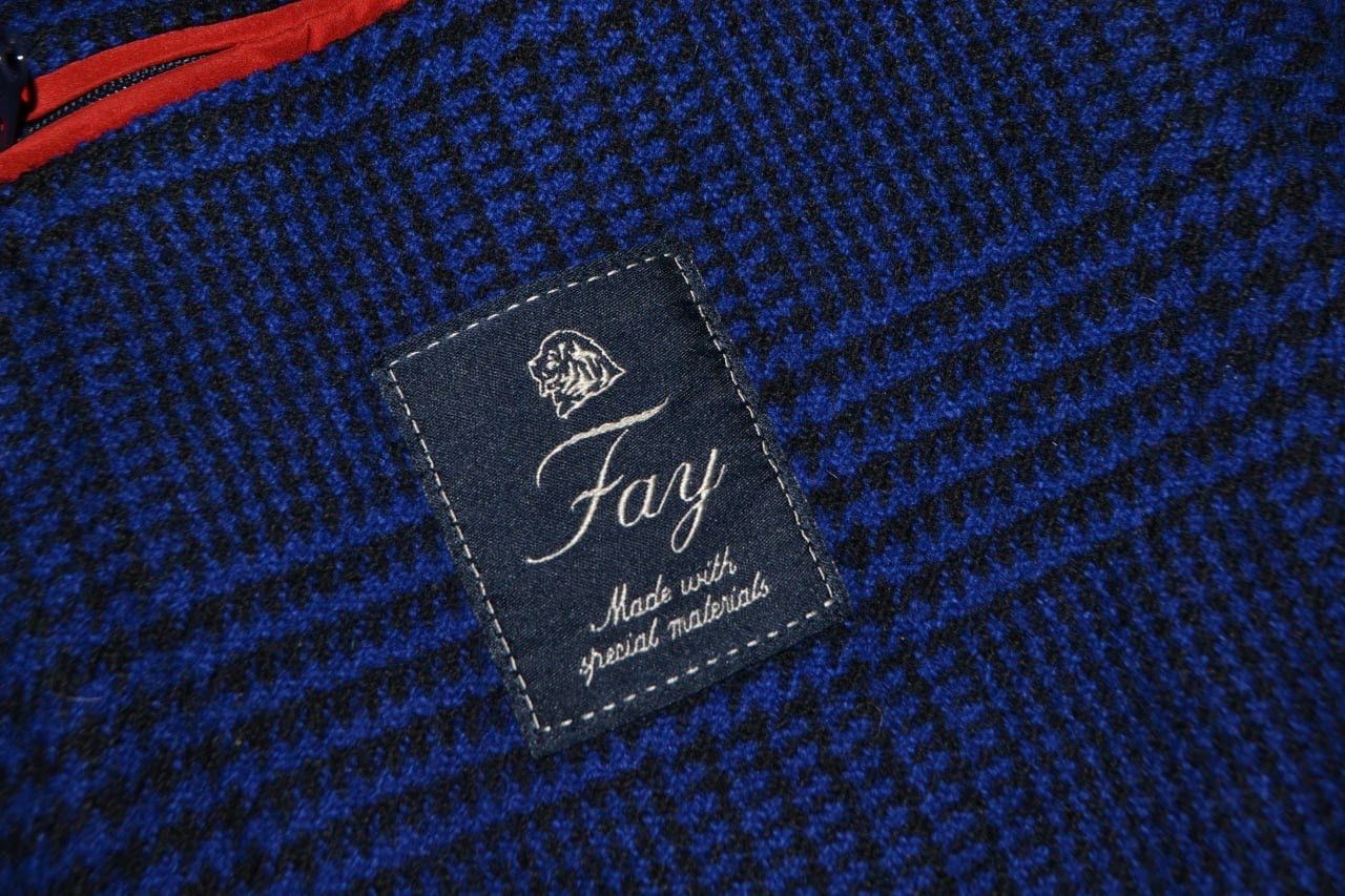 Fay Fay Milano Blazer Jacket 100% Lana wool blue 4OR (Eu 50) Size 40R - 13 Thumbnail