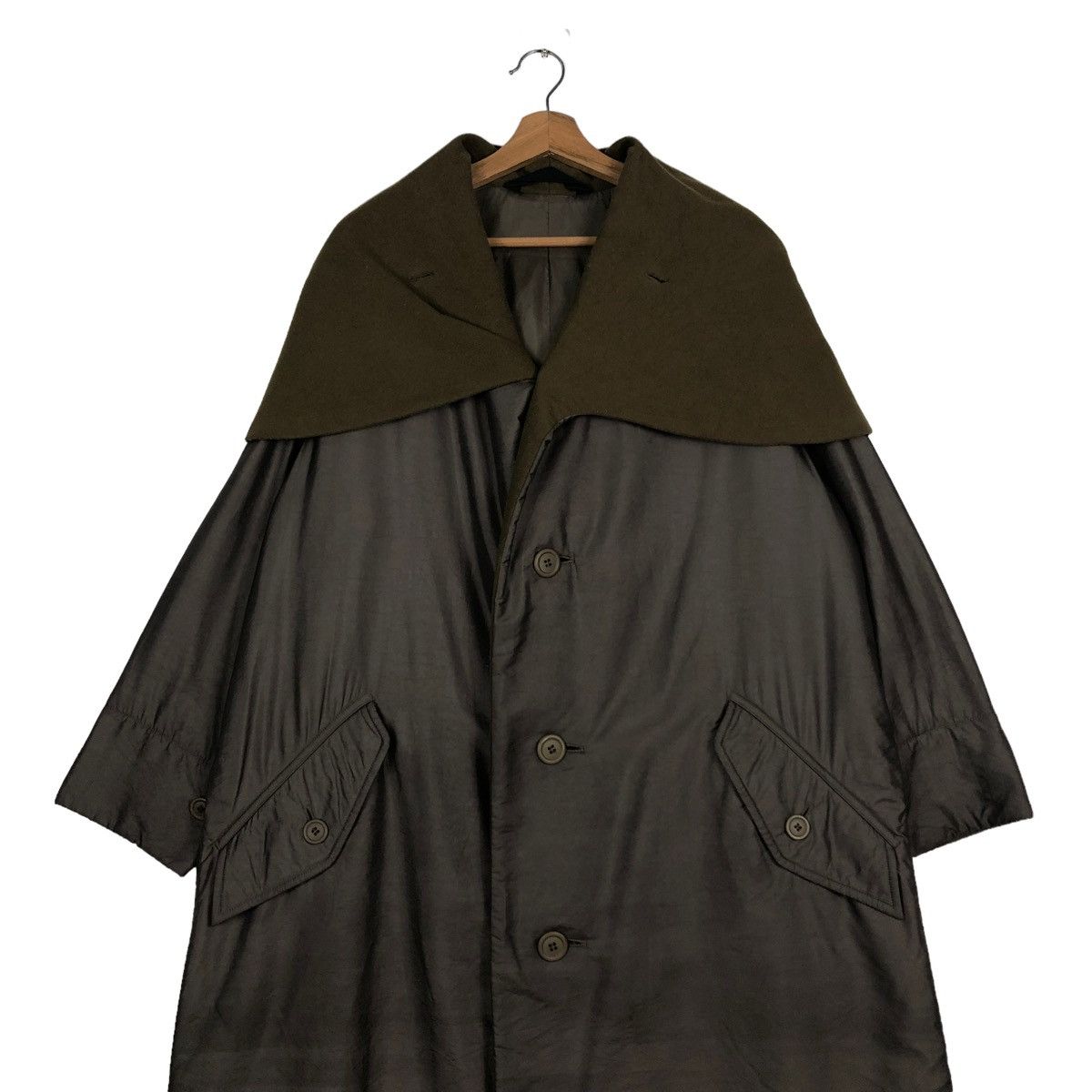 Issey Miyake 🔥VINTAGE WINDCOAT ISSEY MIYAKE LONG JACKET DOUBLE BREAST Size US M / EU 48-50 / 2 - 5 Thumbnail