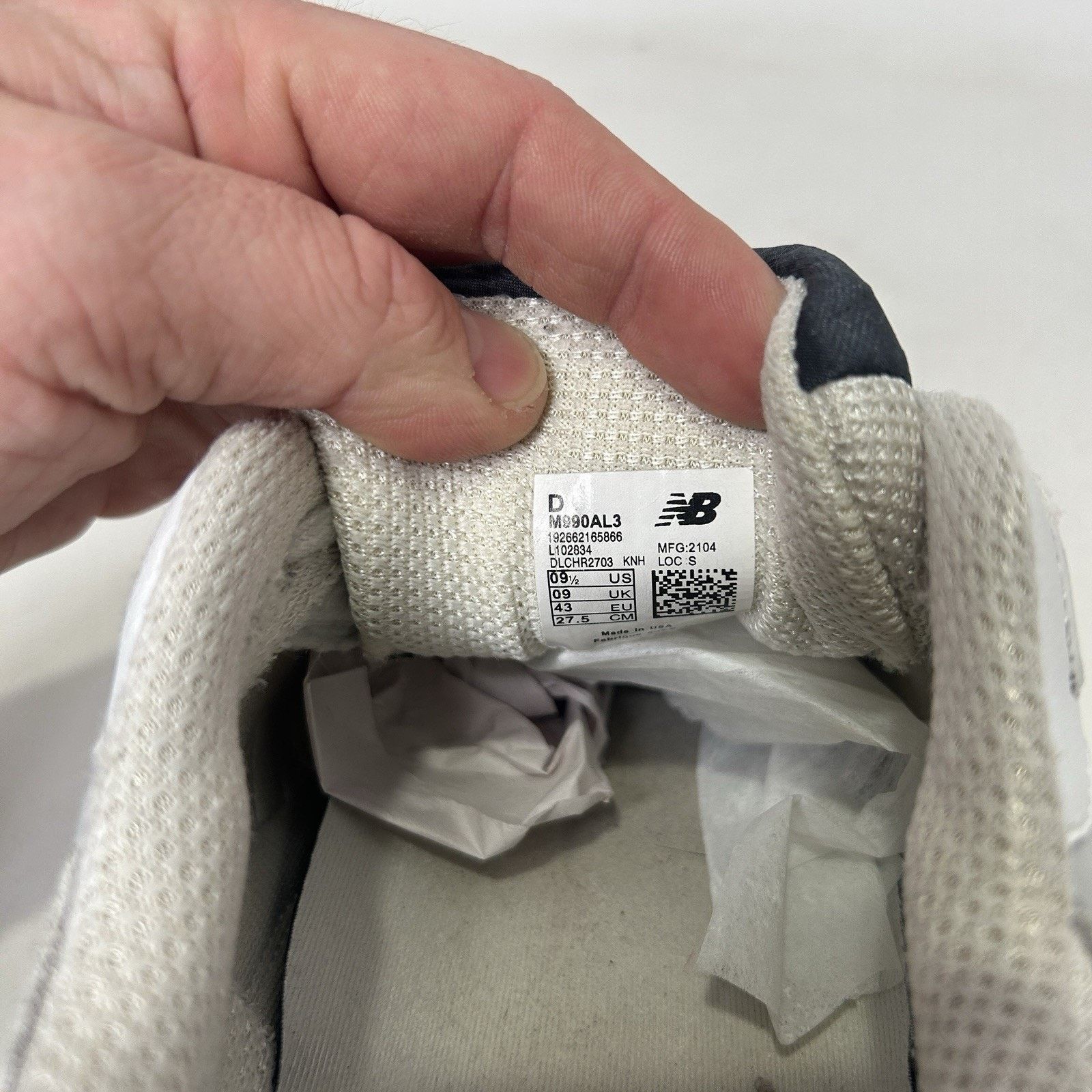 New Balance New Balance 990v3 MiUSA Teddy Santis “Sea Salt” M990AL3 Size US 9.5 / EU 42-43 - 11 Thumbnail