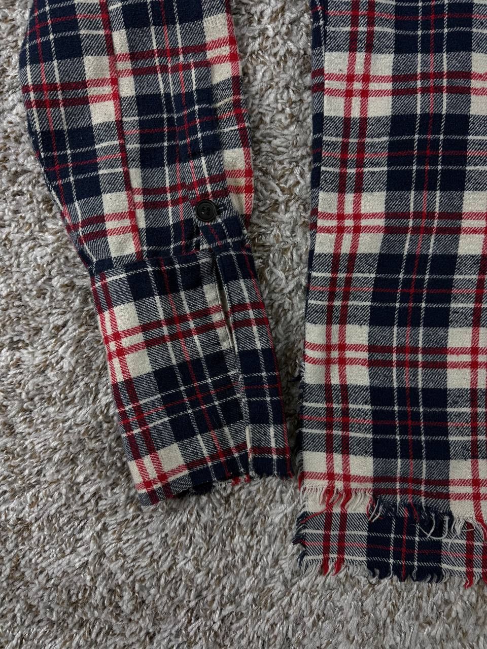 Greg Lauren Greg Lauren Flannel Plaid Shirt Long Sleeve Size US L / EU 52-54 / 3 - 4 Thumbnail
