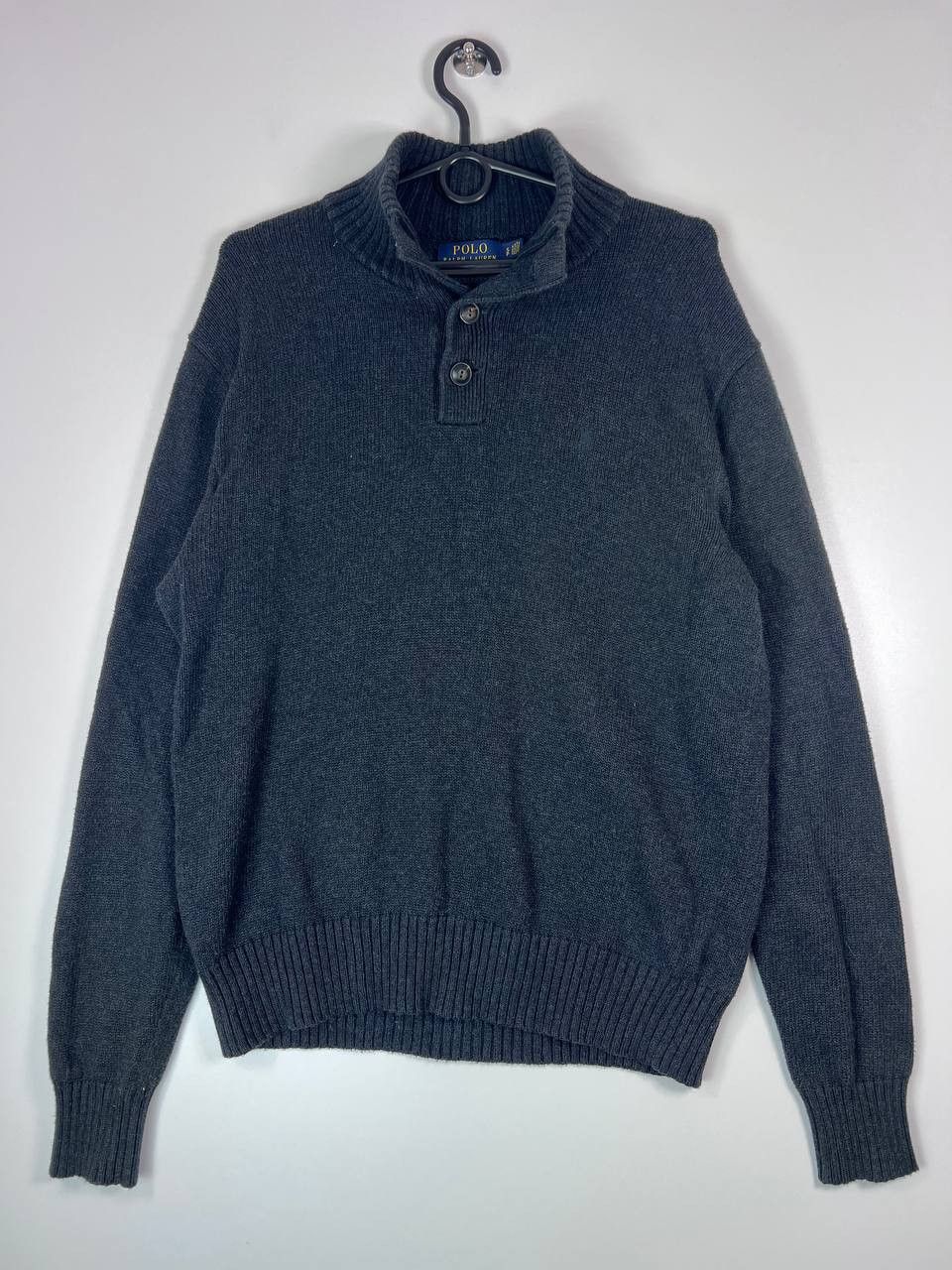 Polo Ralph Lauren Polo Ralph Lauren Knit Henley Sweater Dark Grey Mens Size S Size US S / EU 44-46 / 1 - 1 Thumbnail