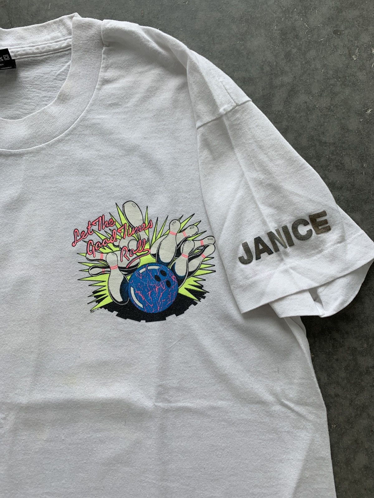 Fruit Of The Loom × Vintage Essential Vintage 80s Bowling Graphic Tee Size US L / EU 52-54 / 3 - 6 Thumbnail