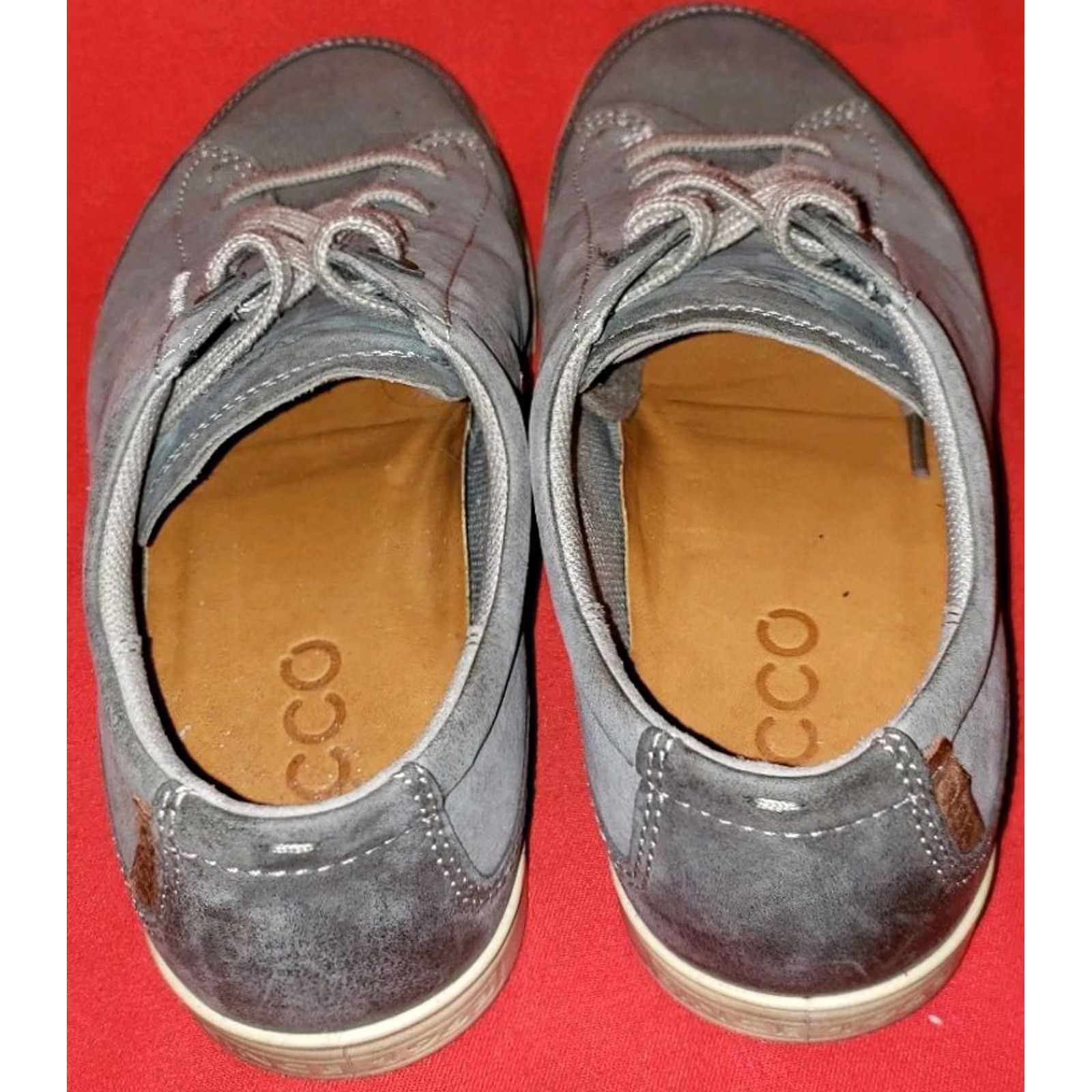 Ecco Ecco Soft 7 Tie Gray Nubuck Leather Low Top Sneaker Women's Sz10-10.5M 41EU Size M / US 6-8 / IT 42-44 - 7 Thumbnail