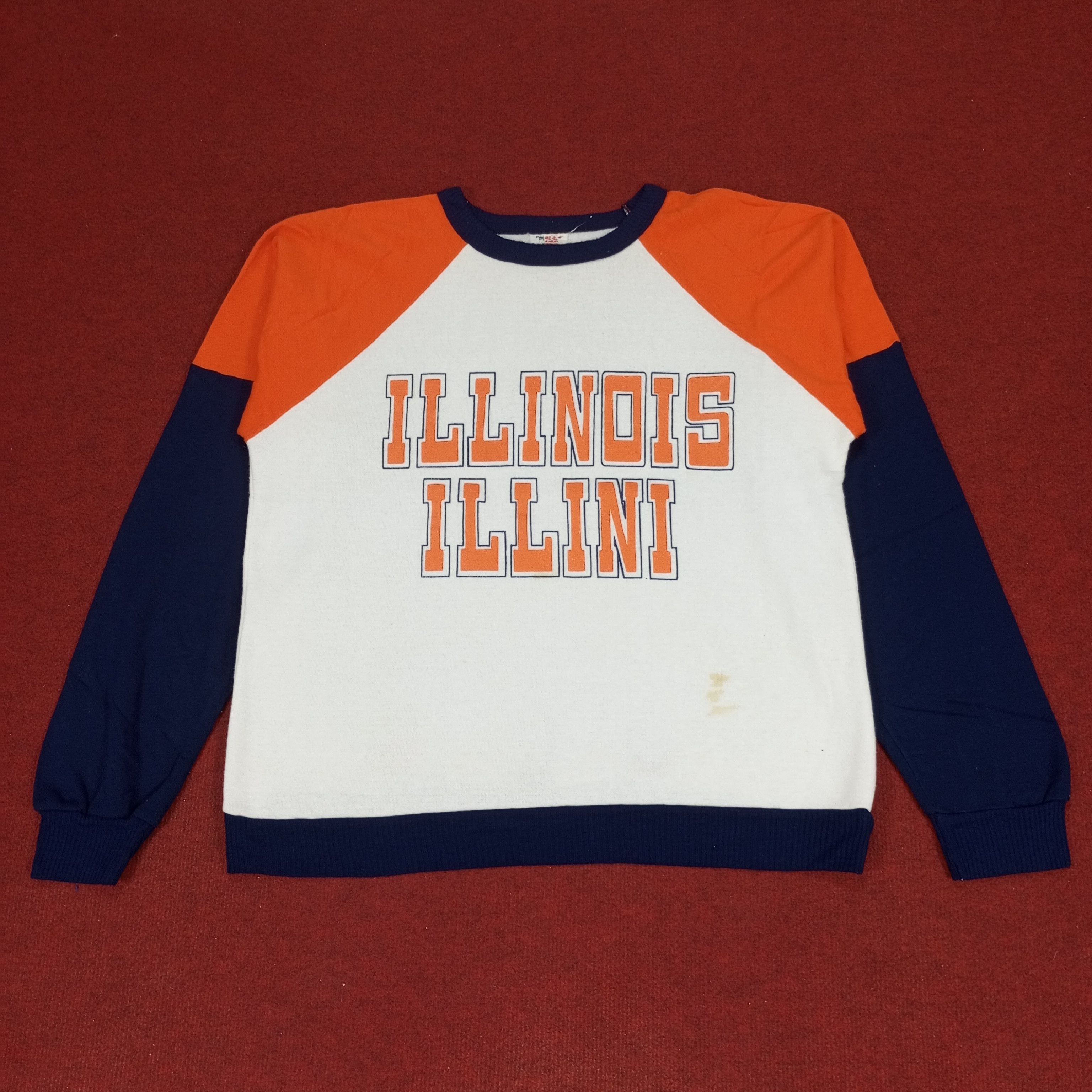 NBA × Vintage ILLINOIS ILLINI Collage University Style Vintage Sweatshirt Size US M / EU 48-50 / 2 - 1 Thumbnail
