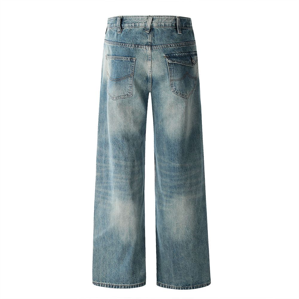 Japanese Brand × Jean Men's wide-leg distressed cargo punk washed gradient jeans Size US 32 / EU 48 - 3 Thumbnail