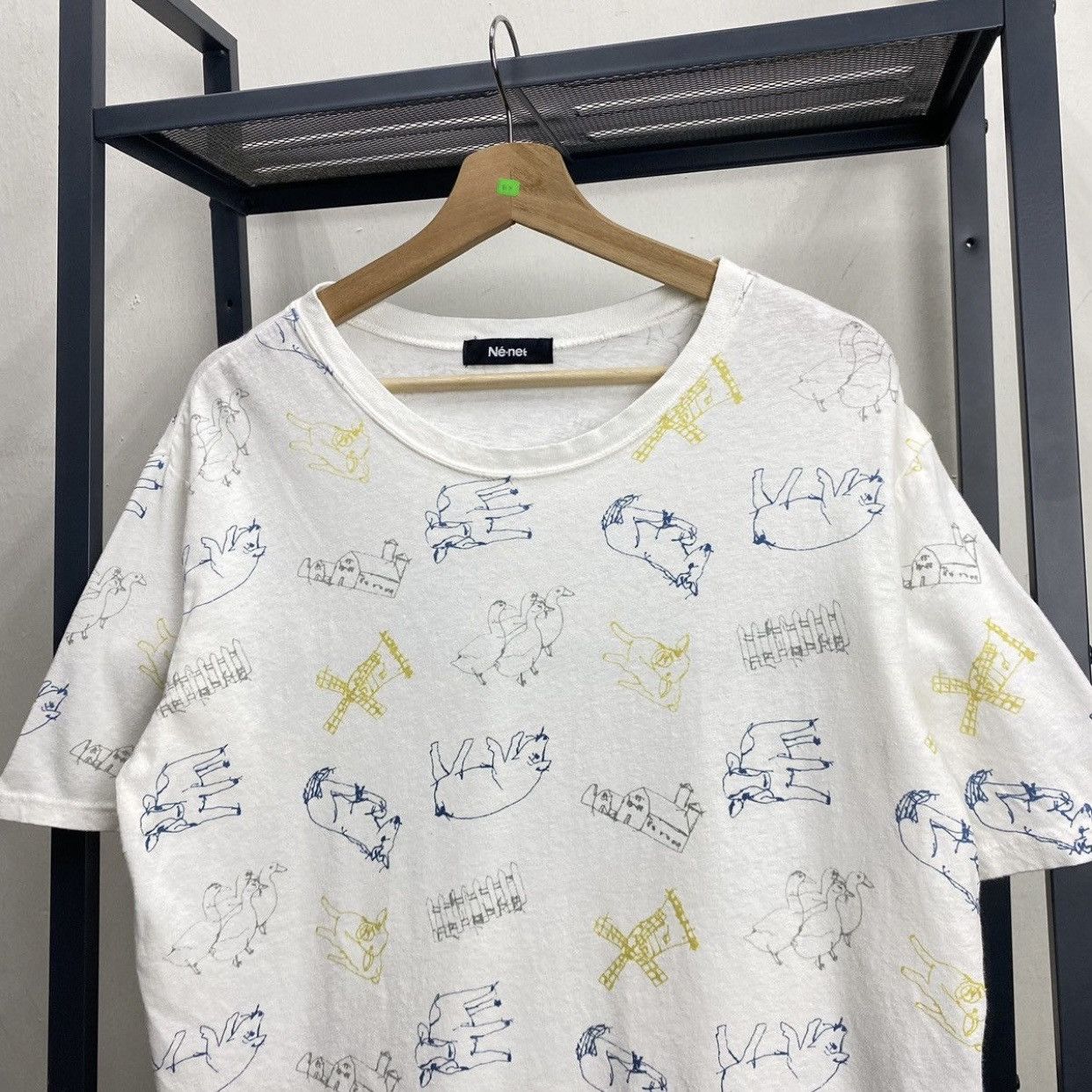Ne-Net issey miyake ne-net Over Print Farm Design T-Shirts Size US L / EU 52-54 / 3 - 3 Thumbnail