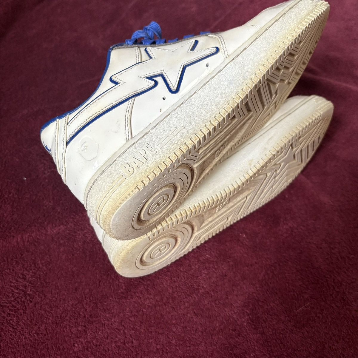 Bape Bapesta Blue White Shoes Size 9.5 Size US 9.5 / EU 42-43 - 3 Thumbnail