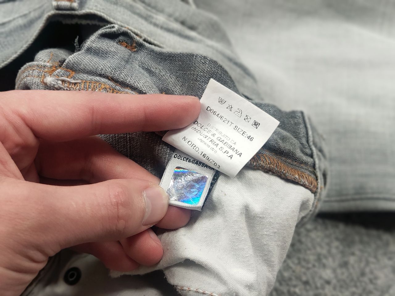 Vintage Dolce & Gabbana Work Project Faded Gray Denim Jeans