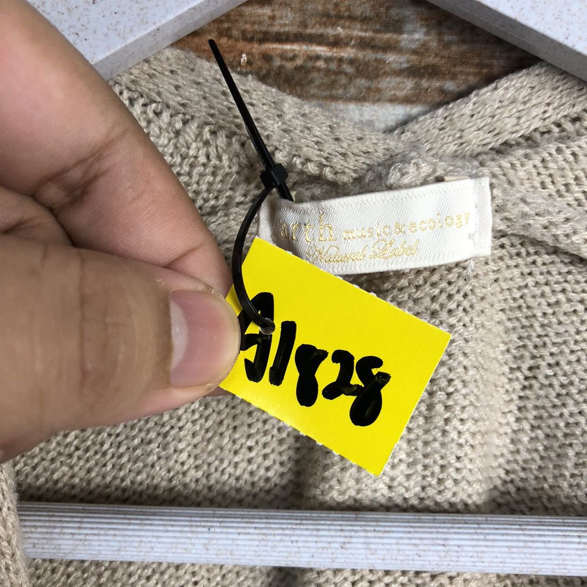Japanese Brand Earth & Music Econology Brown Cardigan Knitwear #A1828 Size XL / US 12-14 / IT 48-50 - 9 Thumbnail