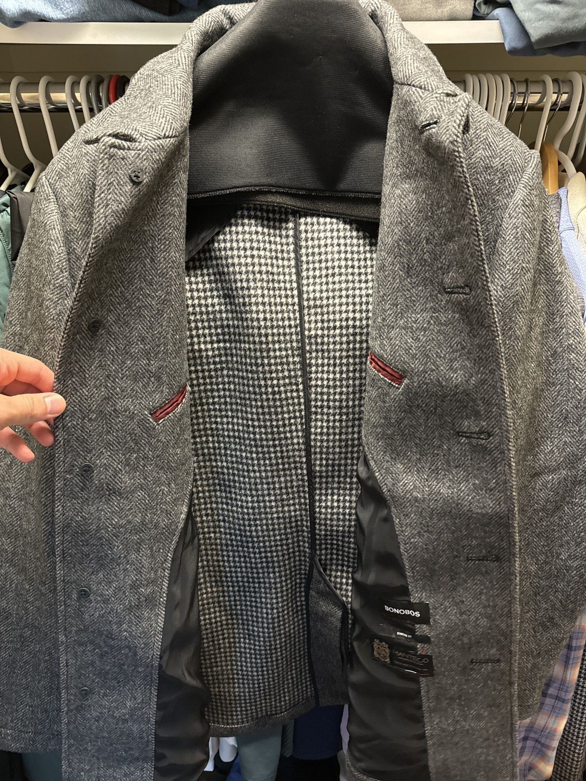 Bonobos Bonobos Grey Wool Car Coat Size US L / EU 52-54 / 3 - 2 Thumbnail