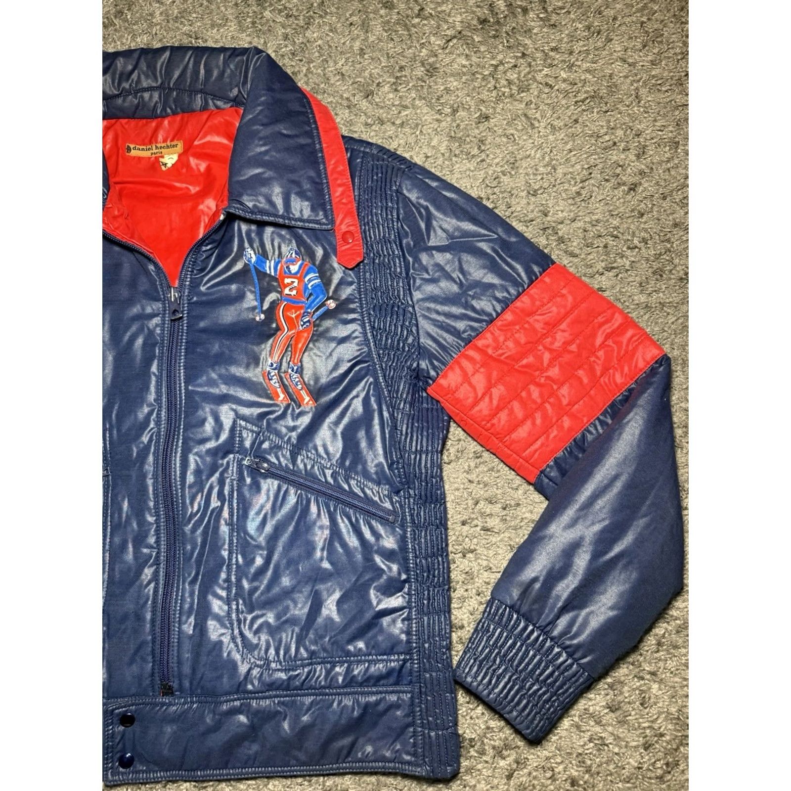Vintage Vtg Daniel Hechter Paris Jacket Coat Men’s Ski Bomber Blue 80s 90s Coat Full Zip Lined Mid-Length Regular Size M Unisex Adults Autumn Winter Size US M / EU 48-50 / 2 - 3 Thumbnail