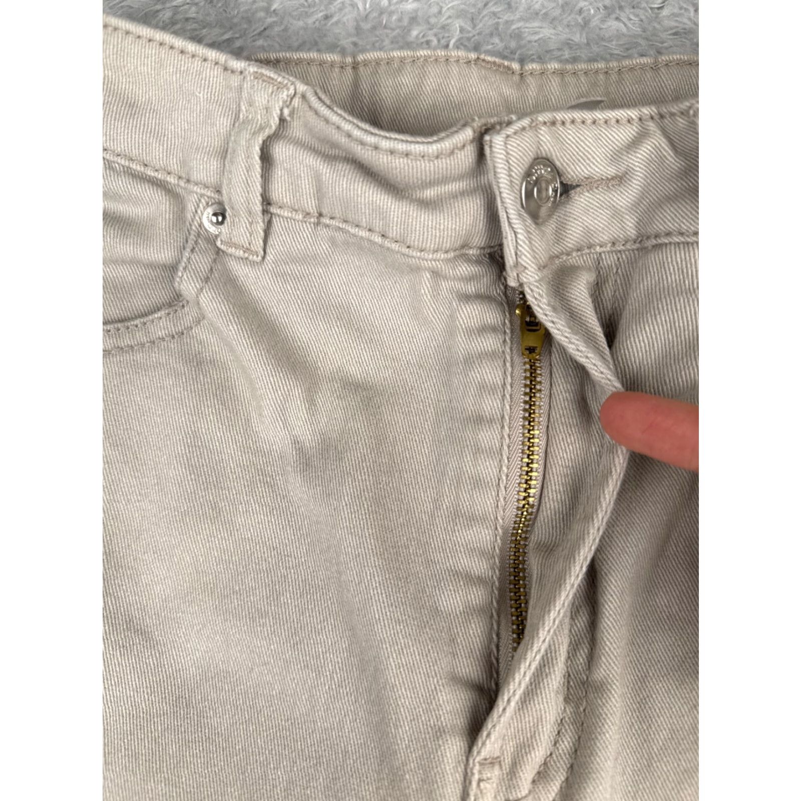 Vintage Divided Jeans Women 6 Beige Denim High Rise Wide Leg Distressed Cotton 26x30 Size 28" / US 6 / IT 42 - 5 Thumbnail