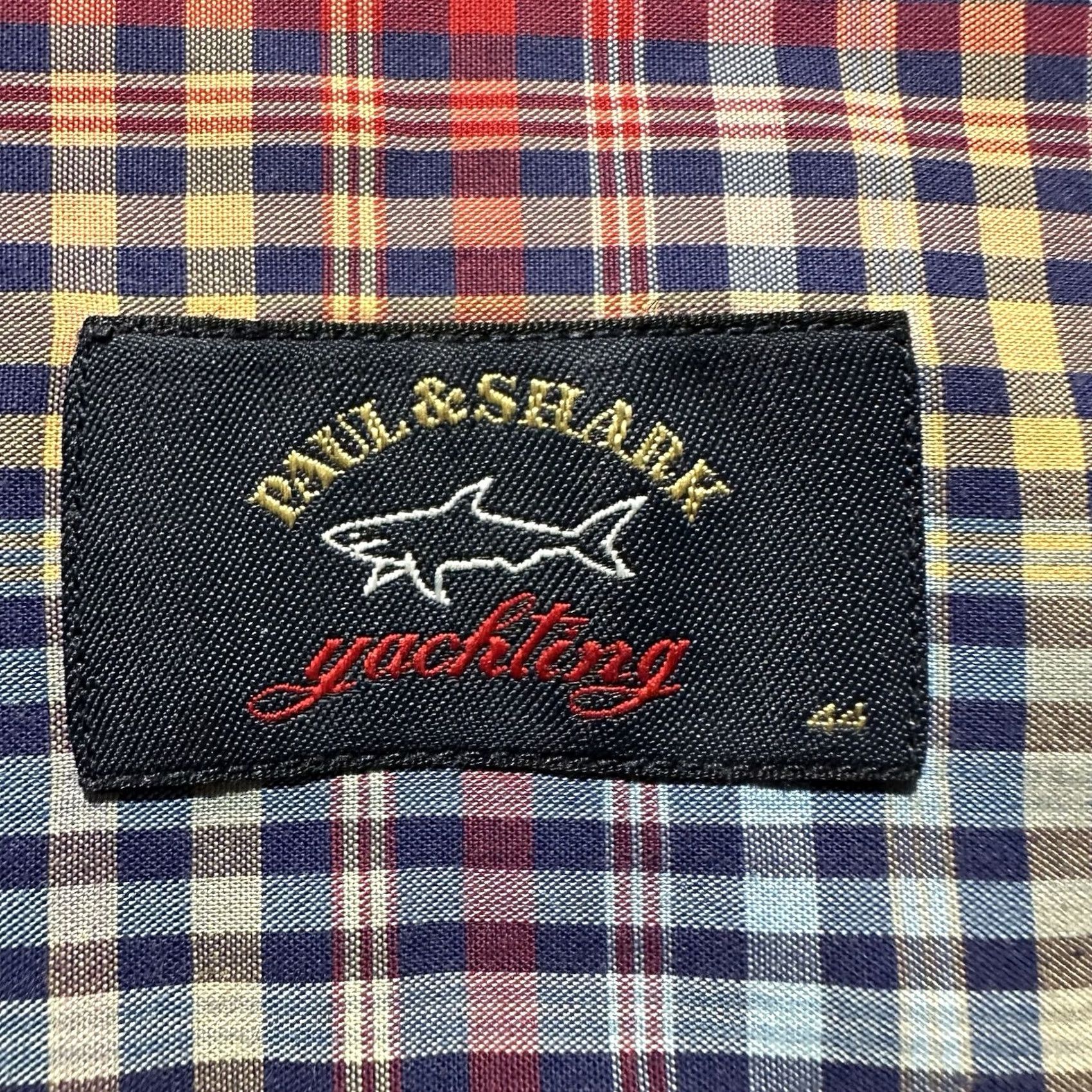 Paul & Shark VINTAGE Paul & Shark Yachting Shirt Mens XL Blue Red Orange Plaid Button-Down Italy Size US XL / EU 56 / 4 - 4 Thumbnail