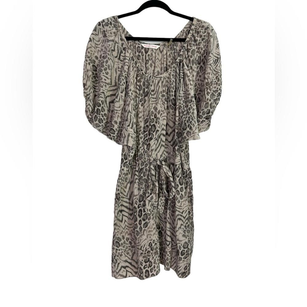 Designer Rebecca Taylor l Silk Leopard Print Mini Dress Size 2 Size XS / US 0-2 / IT 36-38 - 1 Thumbnail