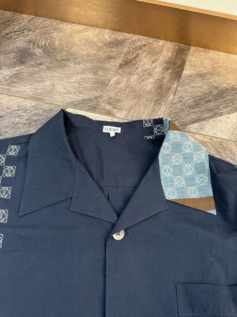Loewe LOEWE Blue patchwork men's shirt Size US XL / EU 56 / 4 - 3 Thumbnail