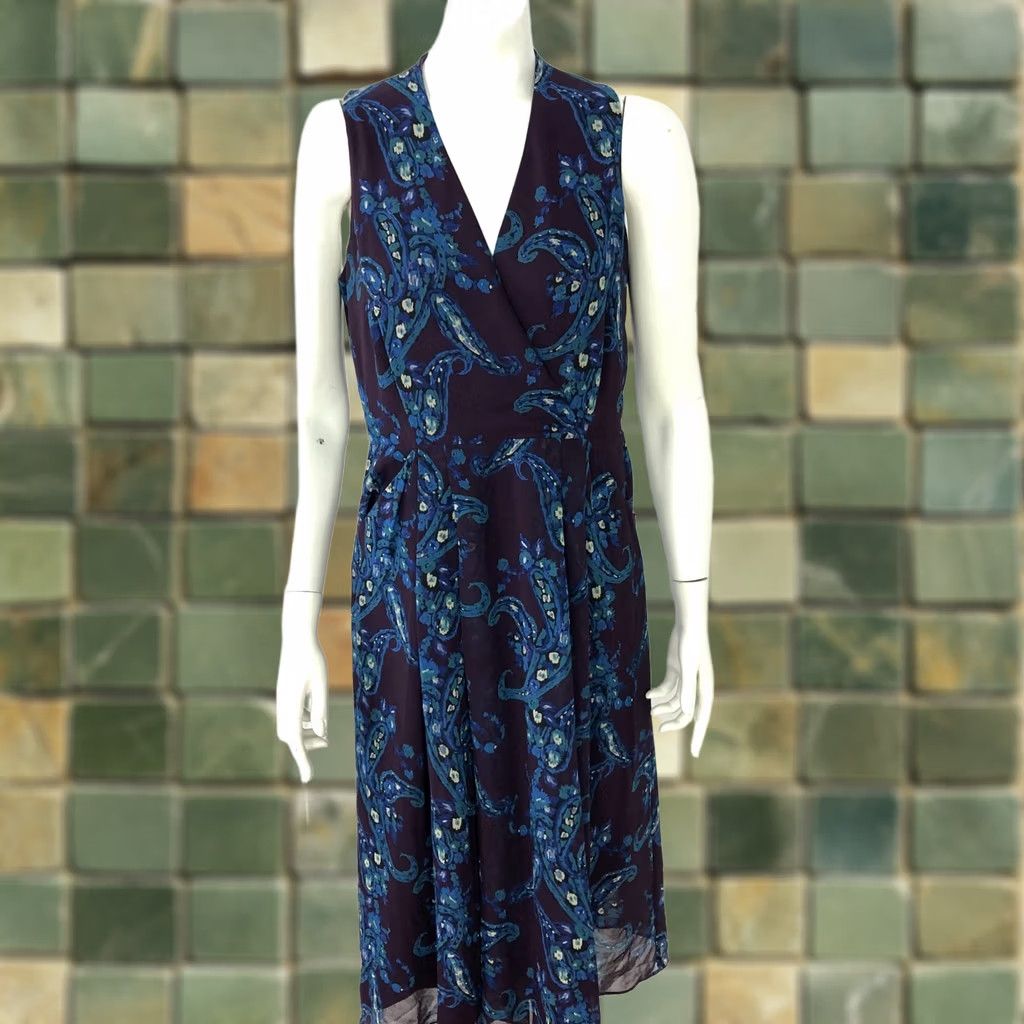 Vintage CAbi 4 Women's A-Line Midi Dress Purple Blue MINT #3461 Size S / US 4 / IT 40 - 1 Thumbnail