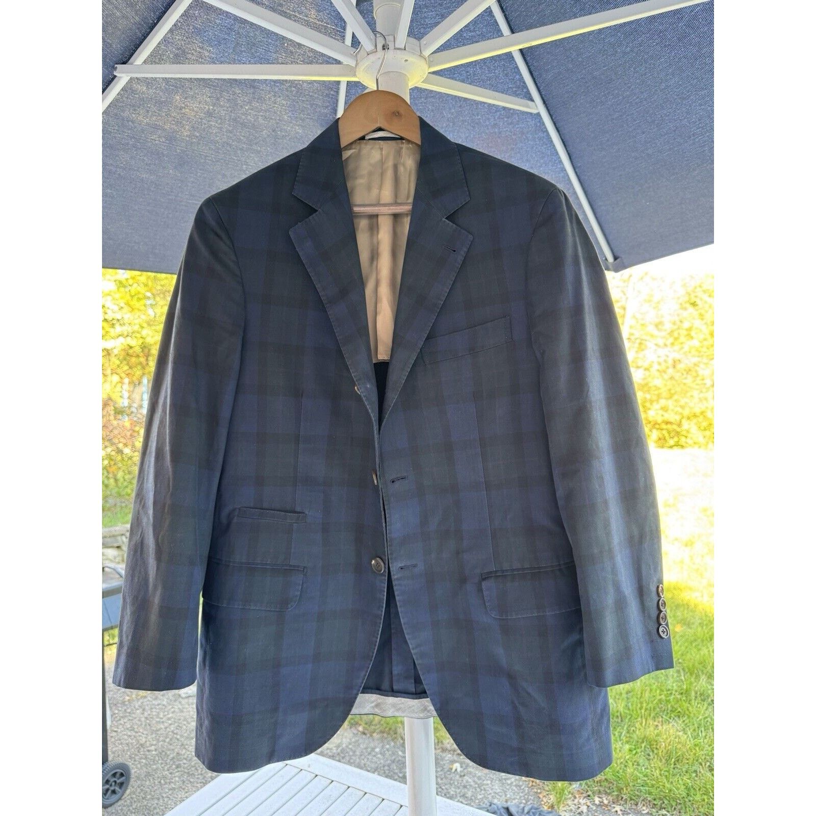 Brunello Cucinelli Brunello Cucinelli Blackwatch Plaid Cotton 