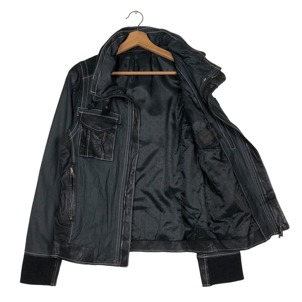 Japanese Brand 📌Cropped Biker Leather Jacket Comme Ca Du Mode Men Size US S / EU 44-46 / 1 - 12 Thumbnail
