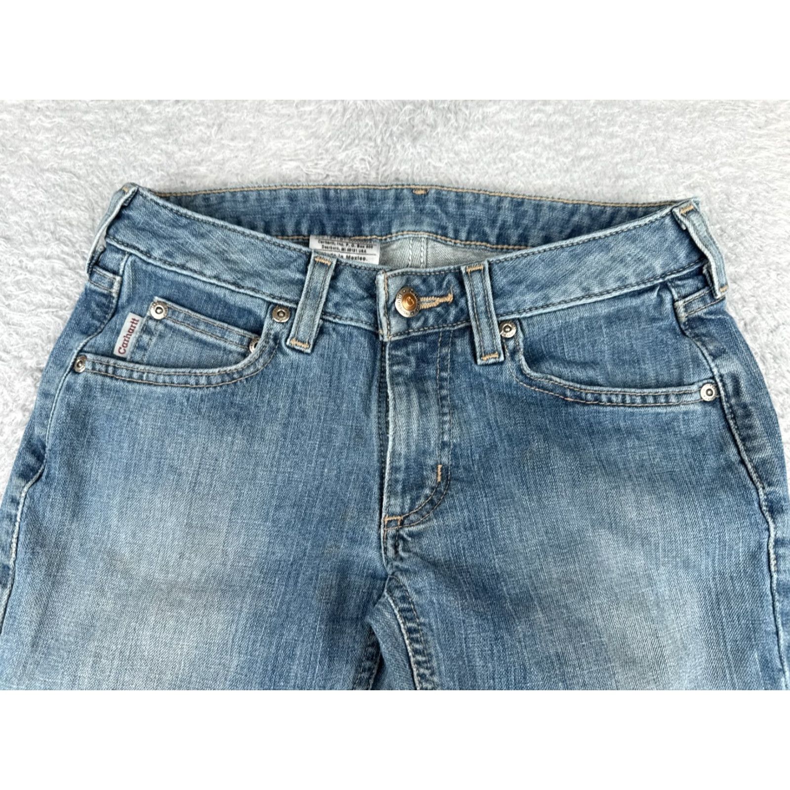Carhartt Carhartt Jeans Women Blue Denim 24x32 Straight Leg Low Modern Fit Cotton Size 42" / US 20 - 4 Thumbnail