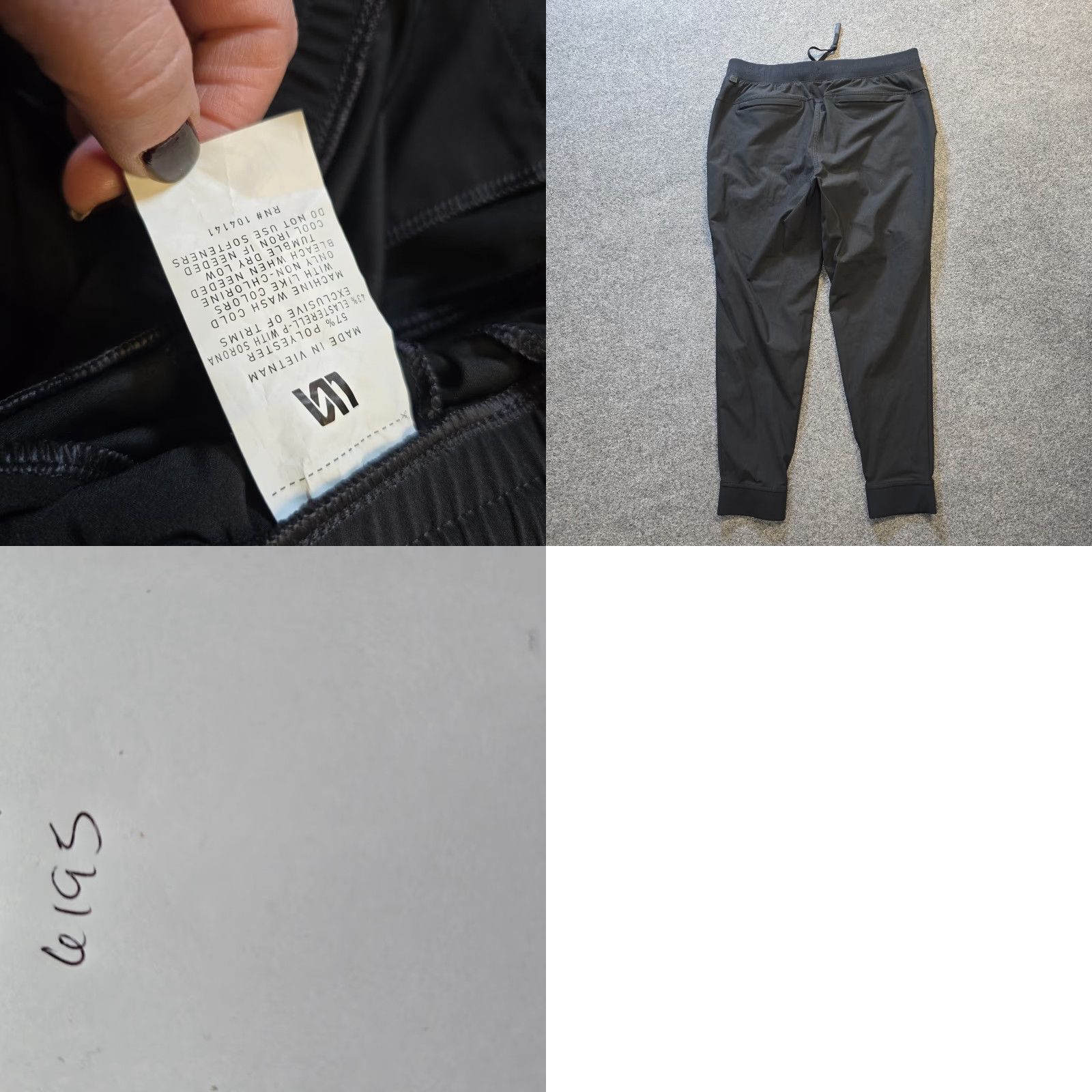 Vintage VRST Pant Mens Large Black Taper Slim Casual Stretch Pull On Size US 33 - 8 Thumbnail