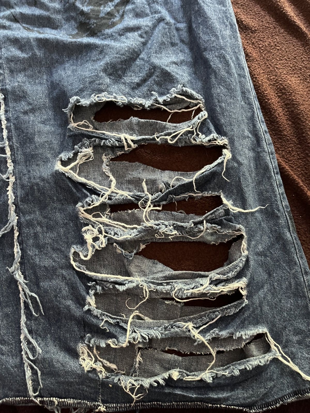 Japanese Brand Japanese M.K.R Skulls Distressed Skirt Size 28" / US 6 / IT 42 - 6 Thumbnail