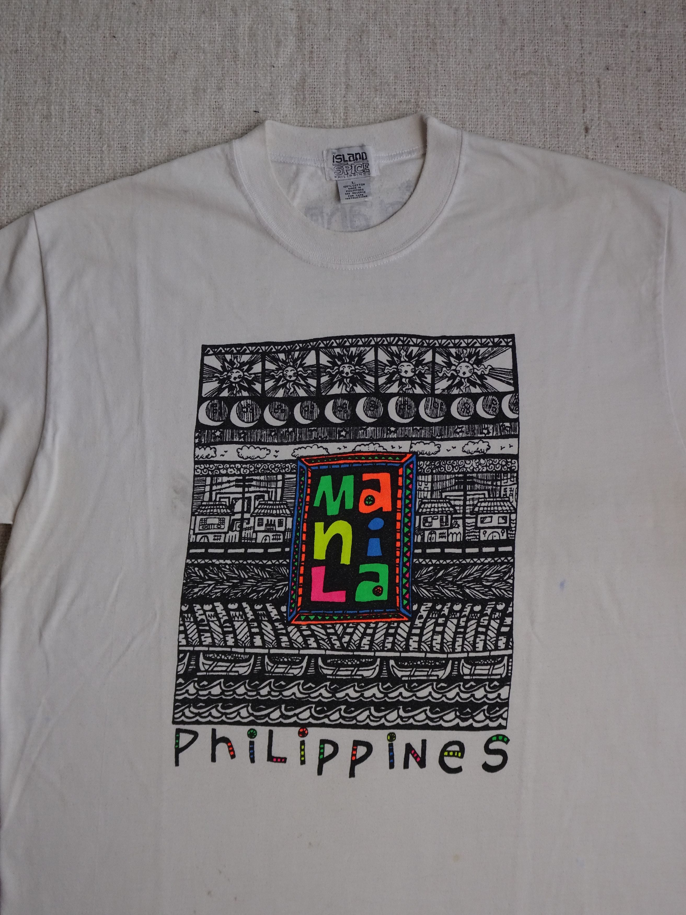 Vintage Vtg 90s Single Stitch Manila Island Spice Graphic Tee Size US L / EU 52-54 / 3 - 2 Thumbnail