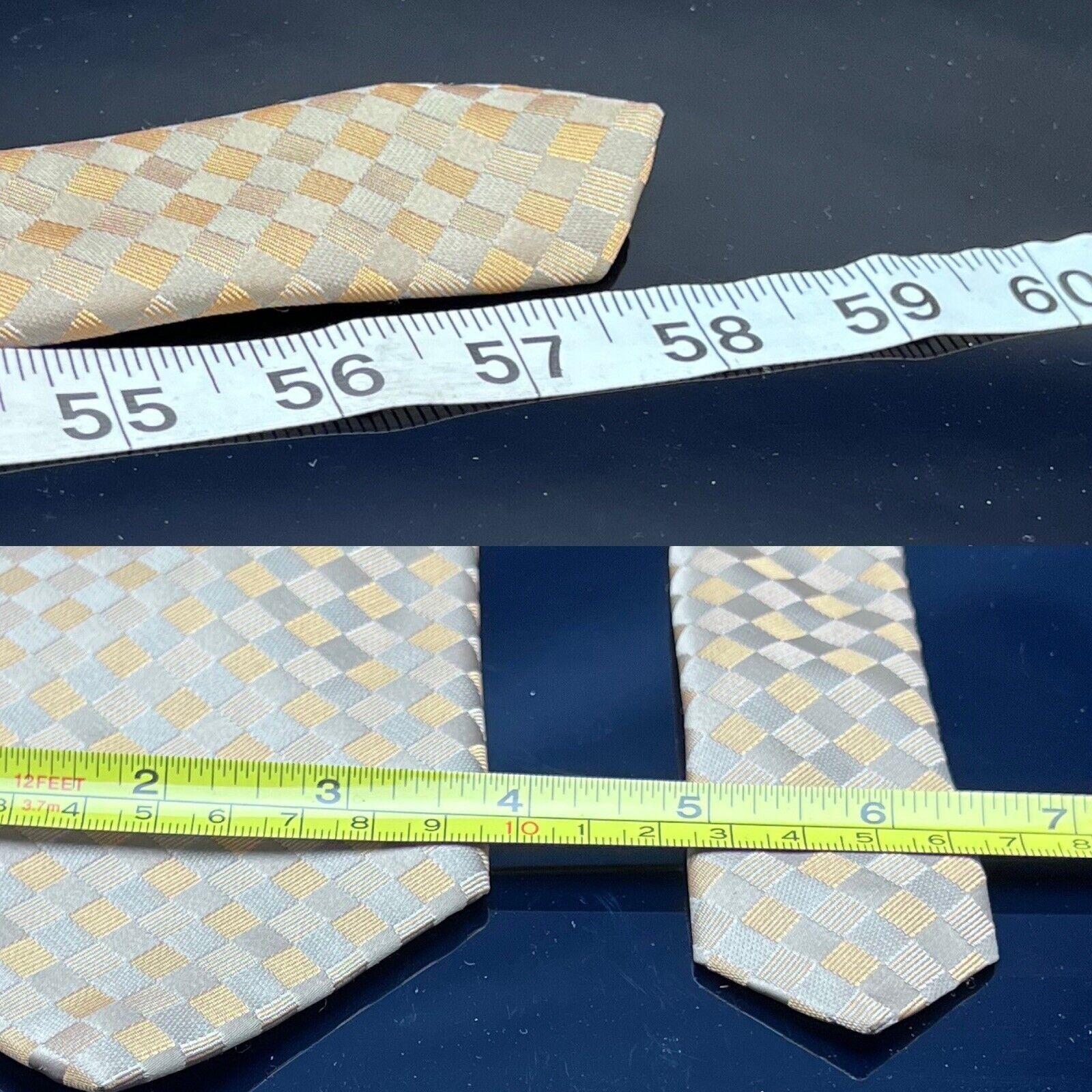Calvin Klein Calvin Klein Men's Silk Blend Tie ~ Plaids & Checks ~ NEW M Size ONE SIZE - 4 Thumbnail