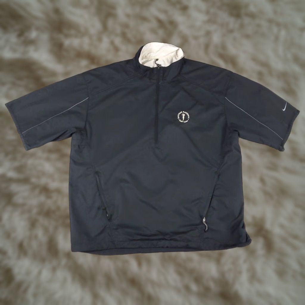 Nike Jacket Mens Large Black Vintage y2K 1/4 Pullover Windbreaker