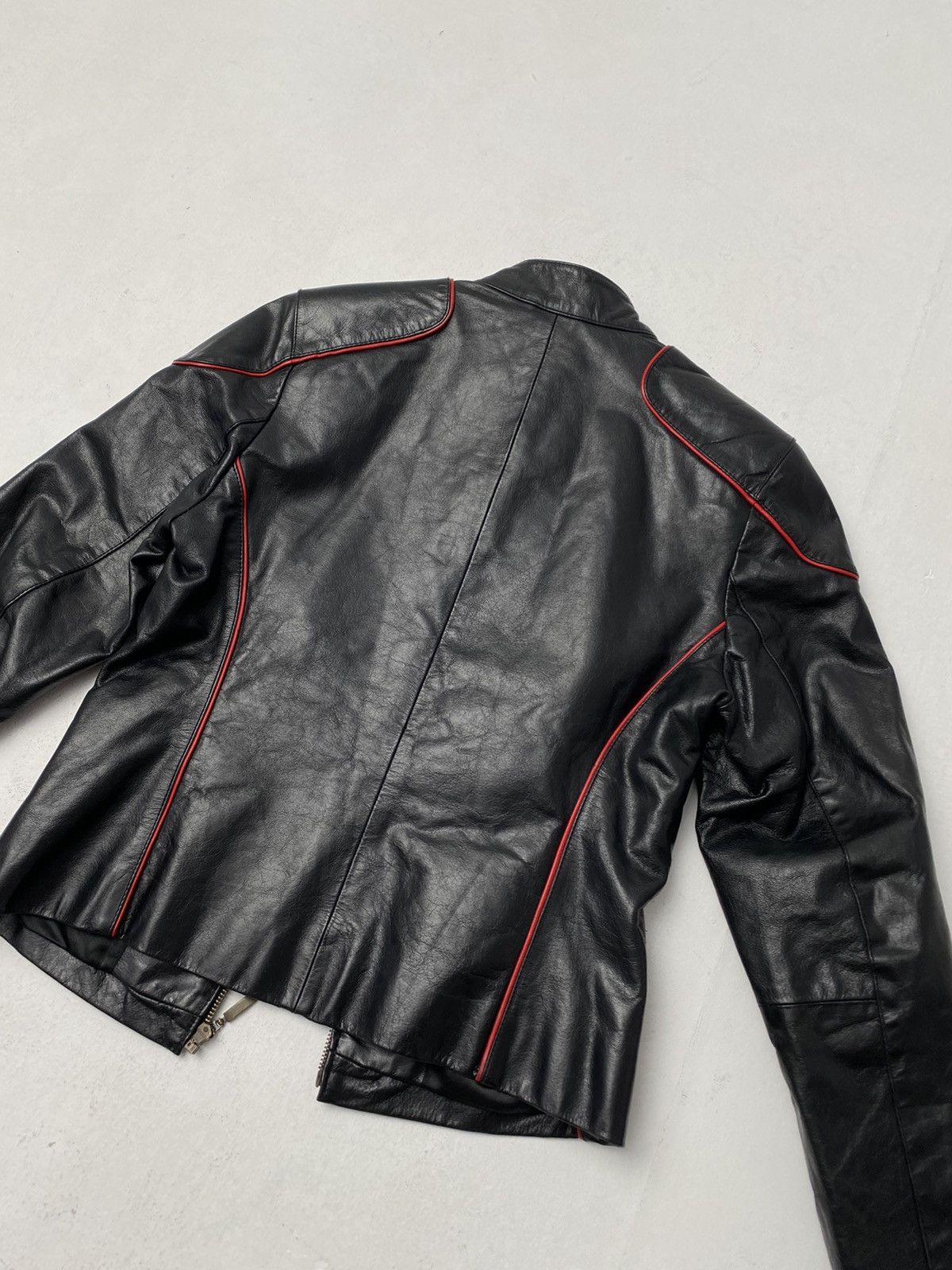 Other Vintage leather jacket SOFT GLASS racing style Size S / US 4 / IT 40 - 17 Thumbnail