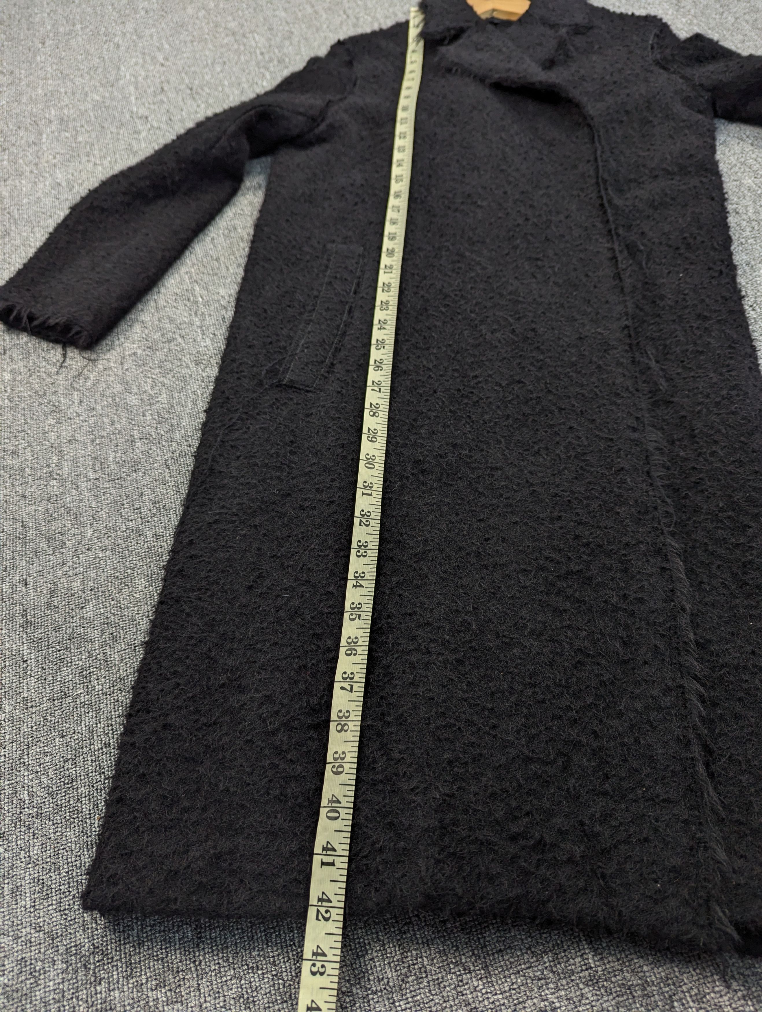 Helmut Lang Helmut Lang 'Shaggy' Long Coat-Black Size S Size US S / EU 44-46 / 1 - 18 Thumbnail
