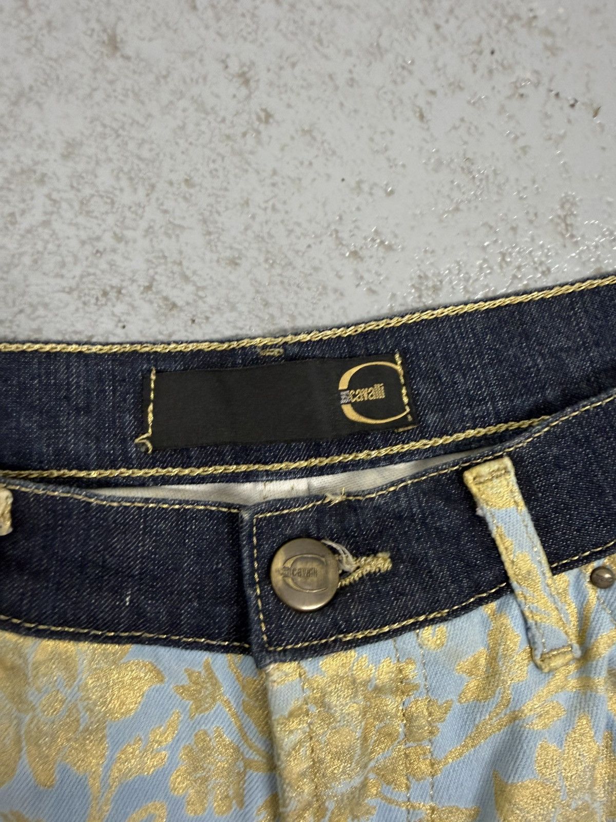 Just Cavalli Vintage Just Cavalli Overprinted Jeans Size 31" - 7 Thumbnail