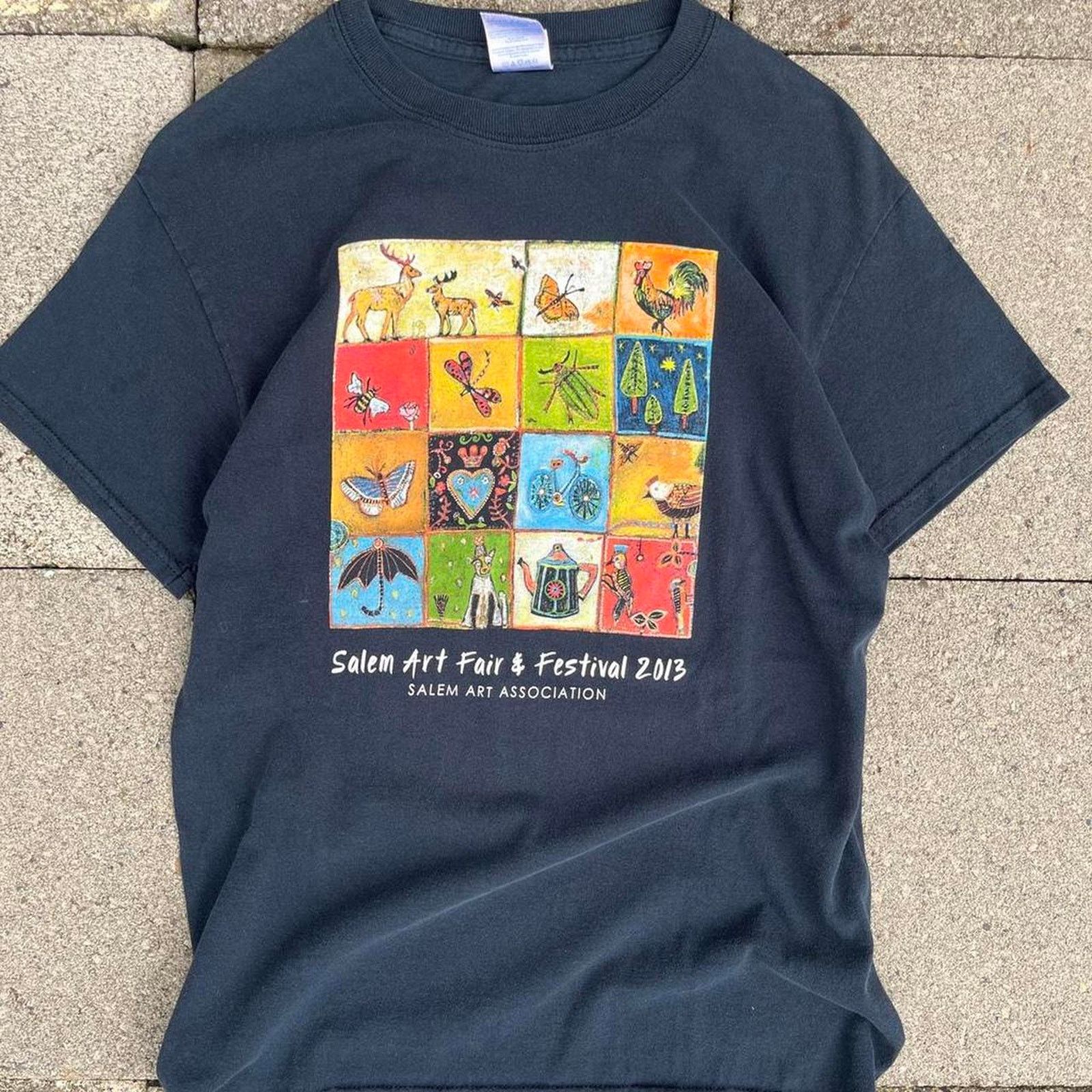 Salem Sportswear Y2K Art Fair Festival 2013 Black Graphic - Unique Event T Size US S / EU 44-46 / 1 - 2 Thumbnail