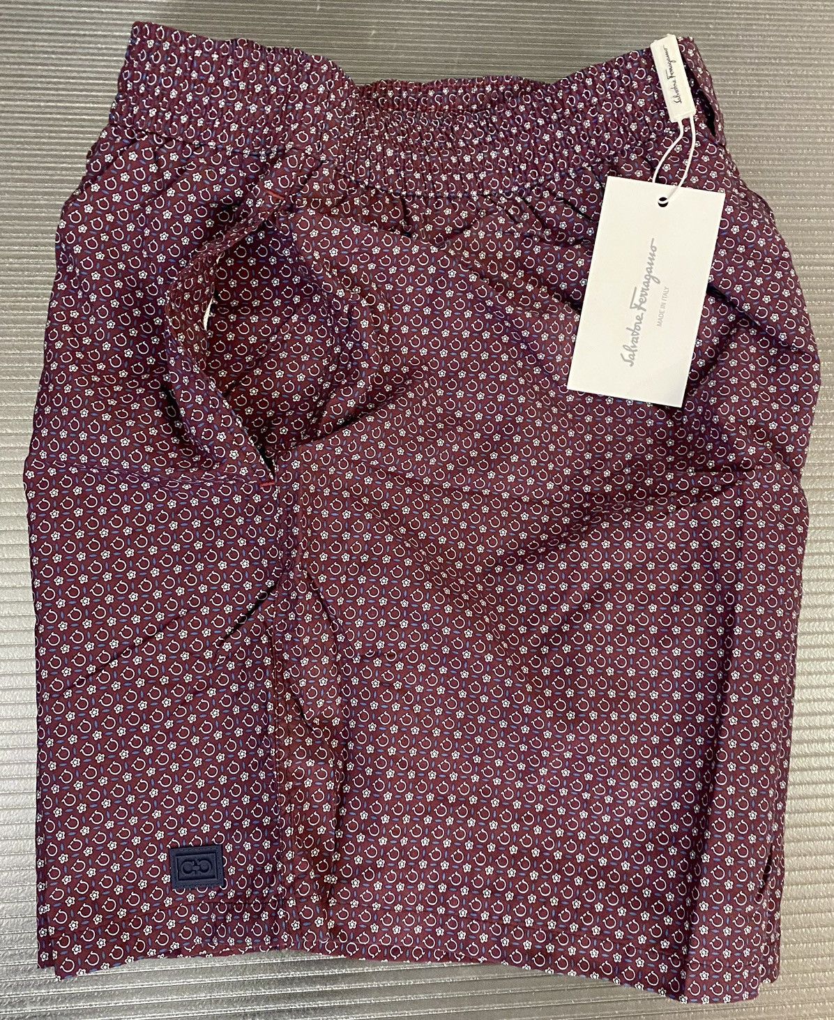Salvatore Ferragamo Ferragamo 🇮🇹 Merlot Logo Techno swimsuit resort boxer 54 NEW Size US 38 / EU 54 - 16 Thumbnail