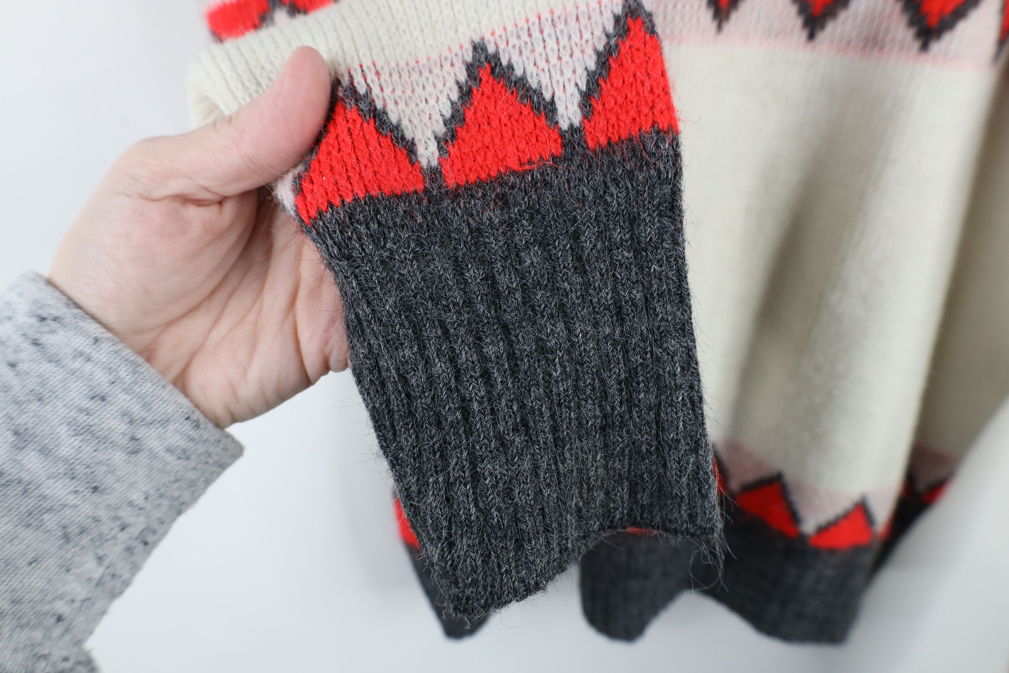 Vintage Vintage 70s Mid Century Modern MCM Fair Isle Knit Sweater Size L / US 10 / IT 46 - 6 Thumbnail
