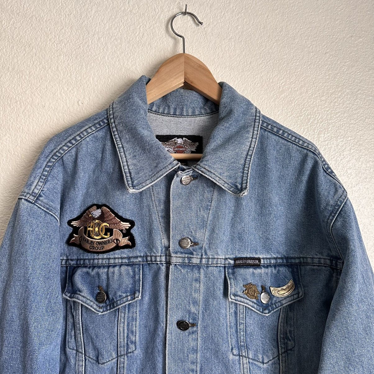 Harley Davidson Vintage Harley Davidson Denim Jacket Motorcycle Size Large L Size US L / EU 52-54 / 3 - 2 Thumbnail