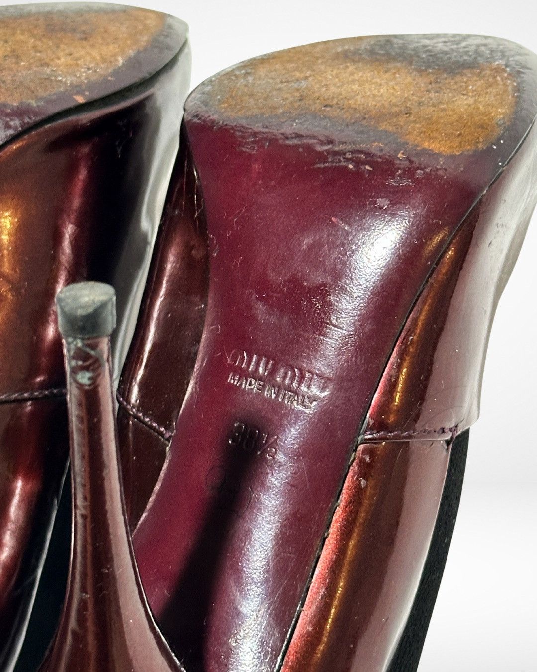 Miu Miu SS06 Burgundy Bondage Stilettos Size US 8.5 / IT 38.5 - 4 Thumbnail