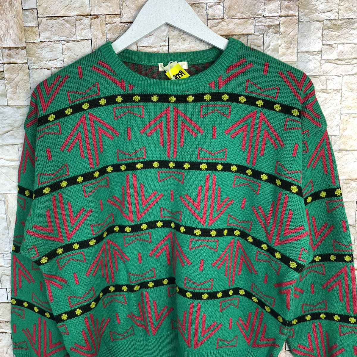 Vintage DL Japan art vintage Green Knitwear sweatshirt #A259 Size US S / EU 44-46 / 1 - 5 Thumbnail